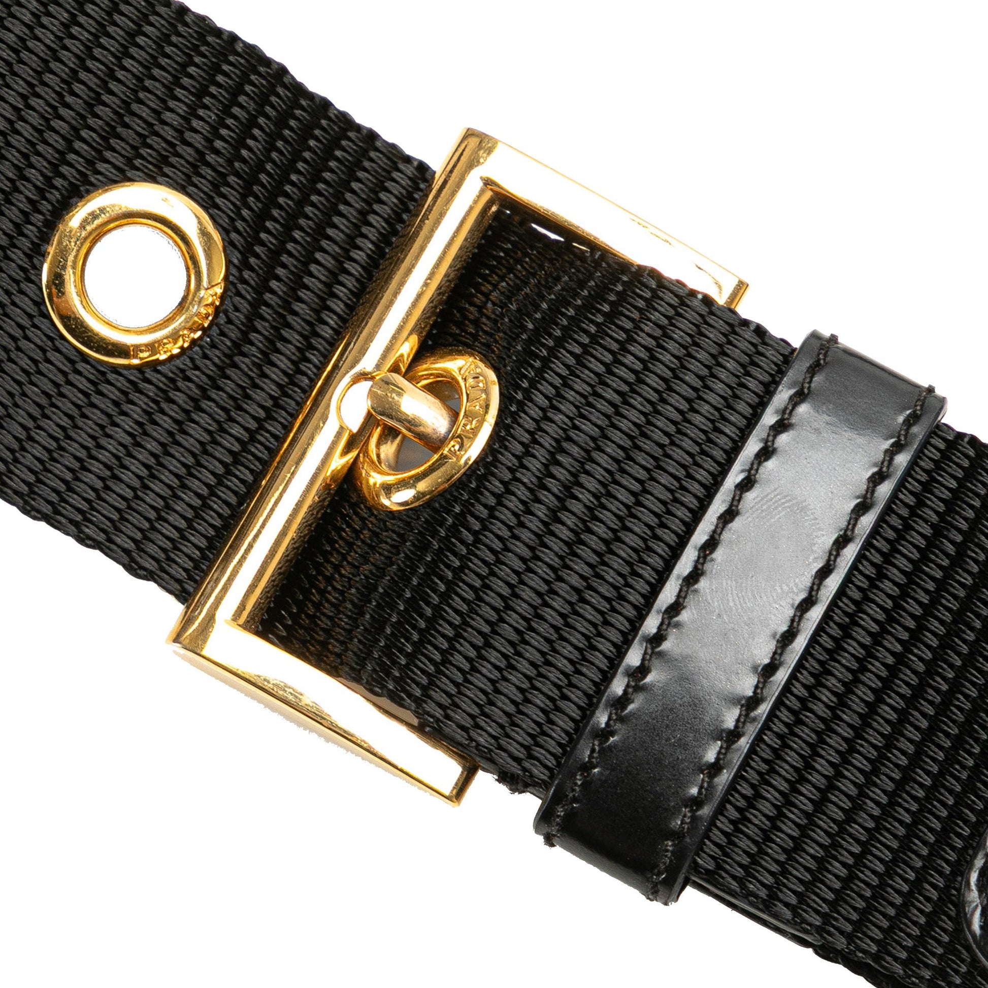 Prada Vitello Trimmed Tessuto Zip Top Crossbody