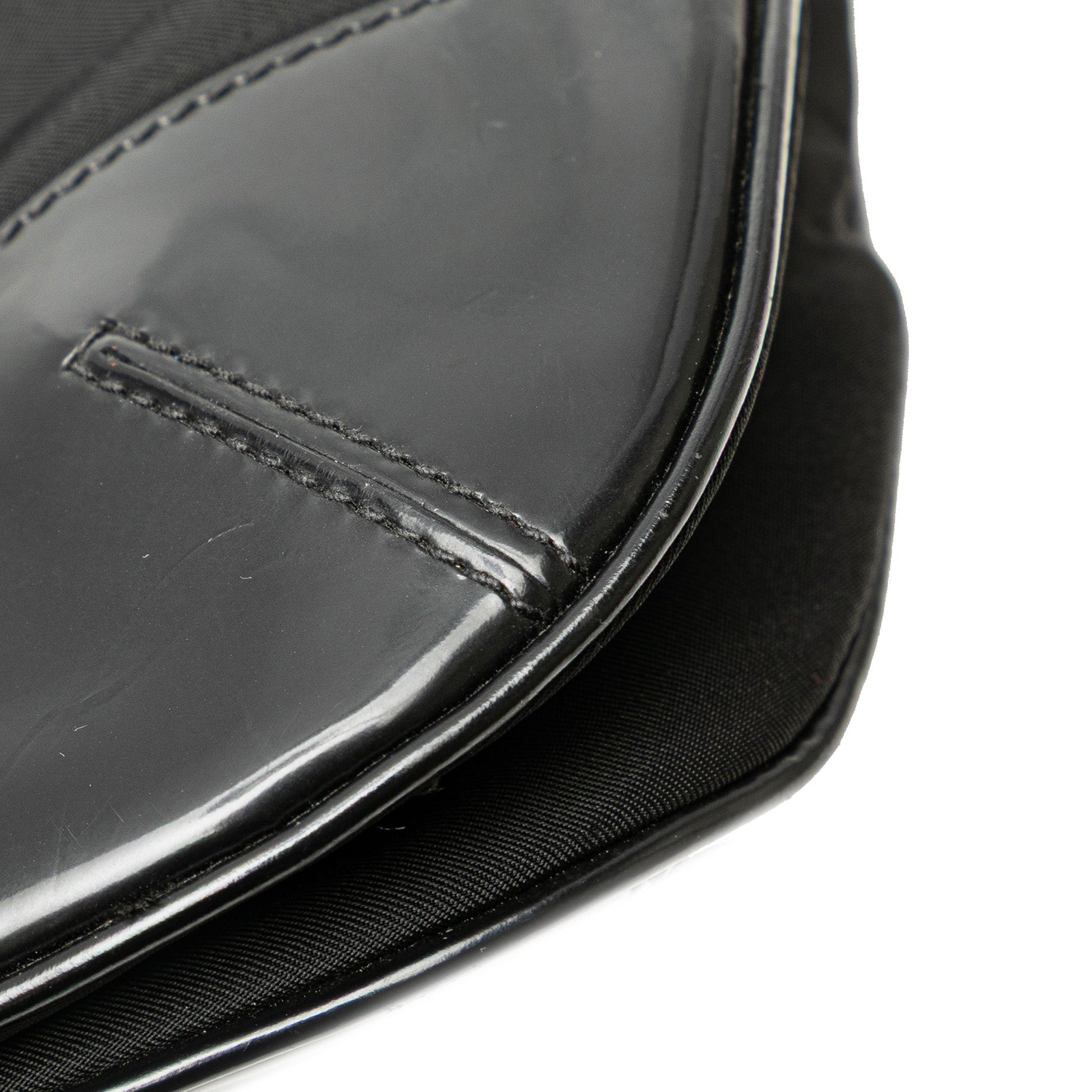Prada Vitello Trimmed Tessuto Zip Top Crossbody