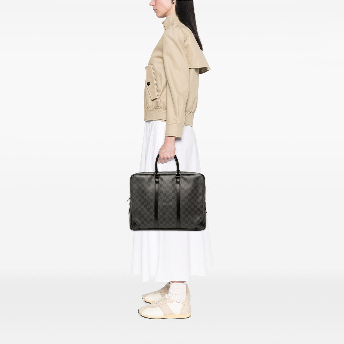 Louis Vuitton Damier Graphite Porte Documents Voyage PM — Black