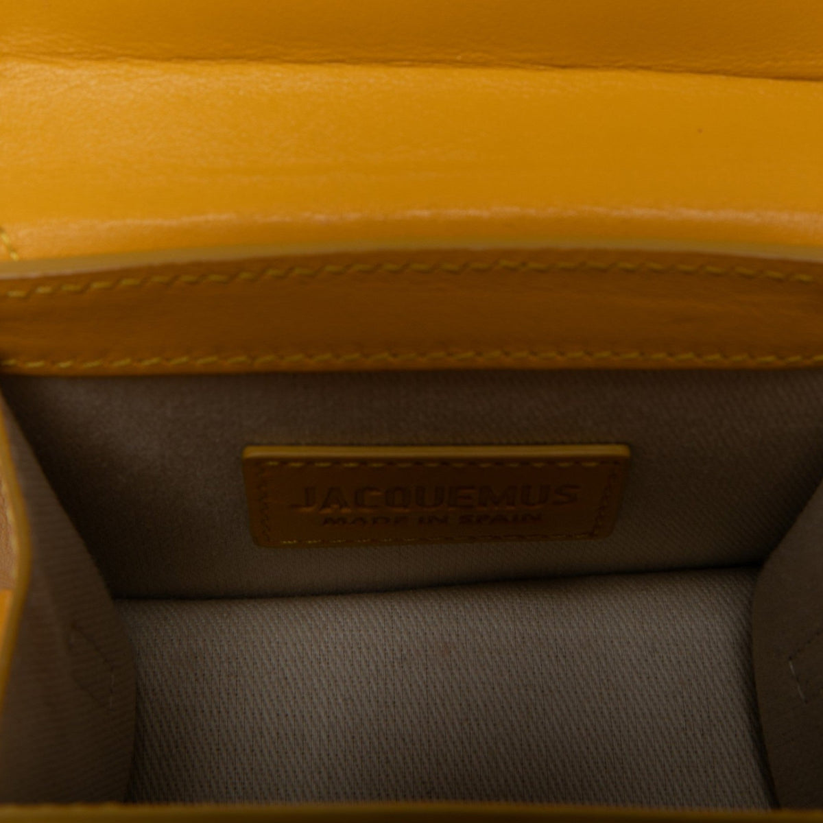 Jacquemus Mini Leather Le Chiquito — Yellow