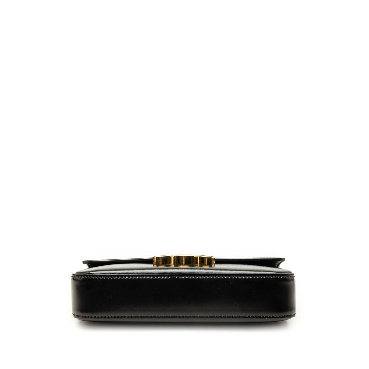 Celine Shiny Calfskin Claude Chain Shoulder Bag — Black