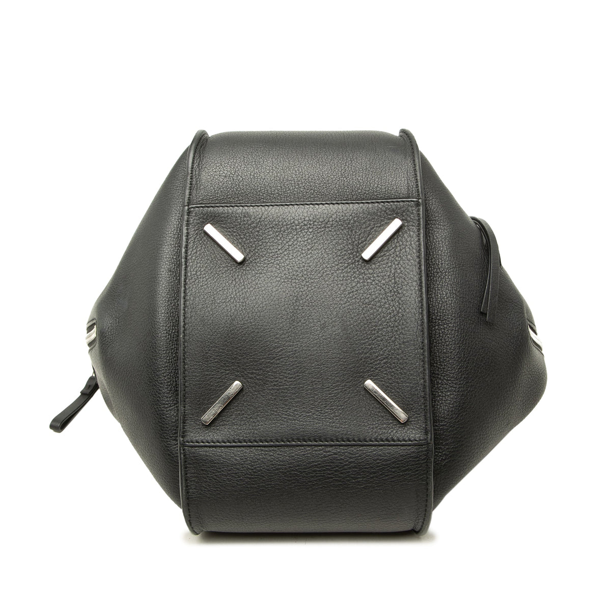 LOEWE Small Leather Hammock Satchel — Black
