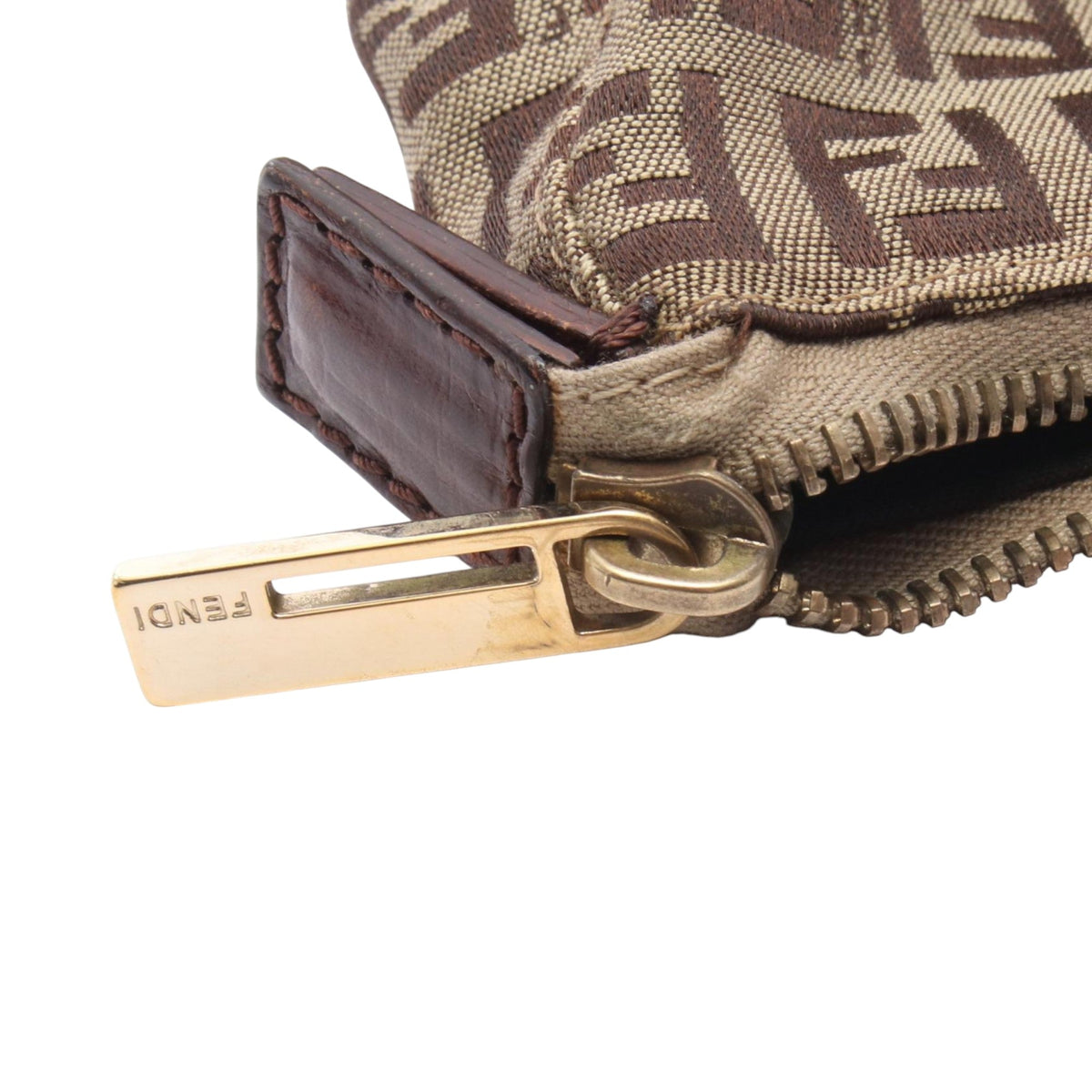 Fendi Zucchino Canvas Tote — Beige