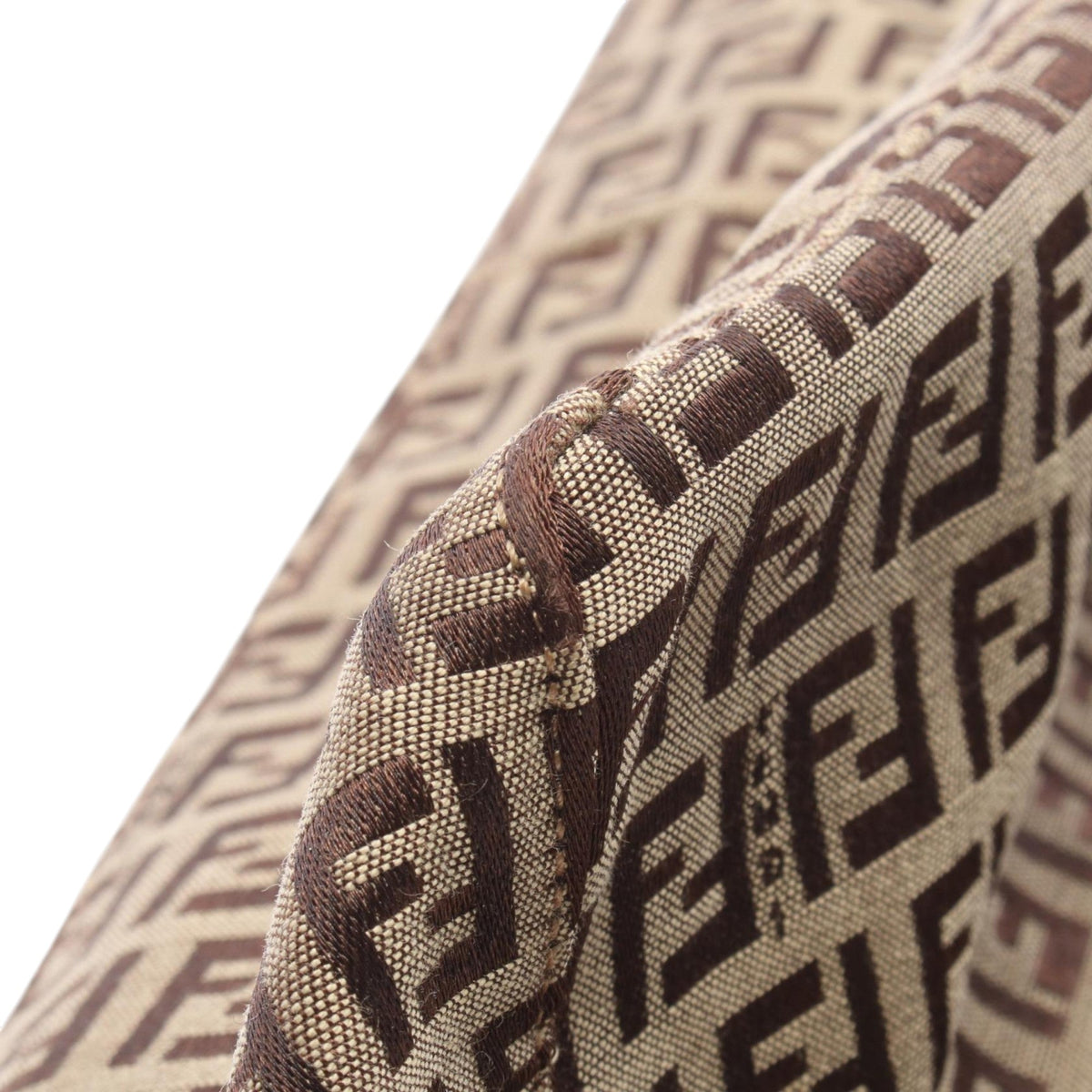 Fendi Zucchino Canvas Tote — Beige