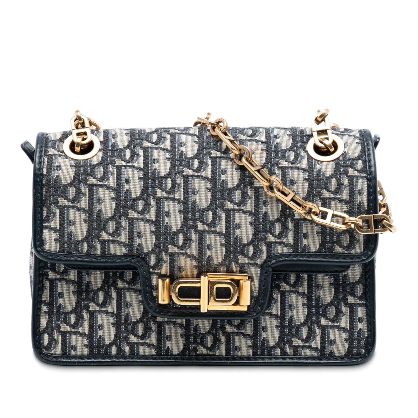 Dior Oblique Canvas CD Lock Chain Flap Crossbody