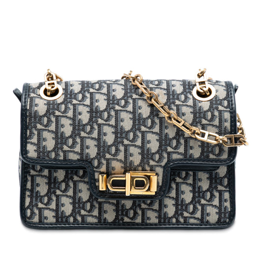 Dior Oblique Canvas CD Lock Chain Flap Crossbody