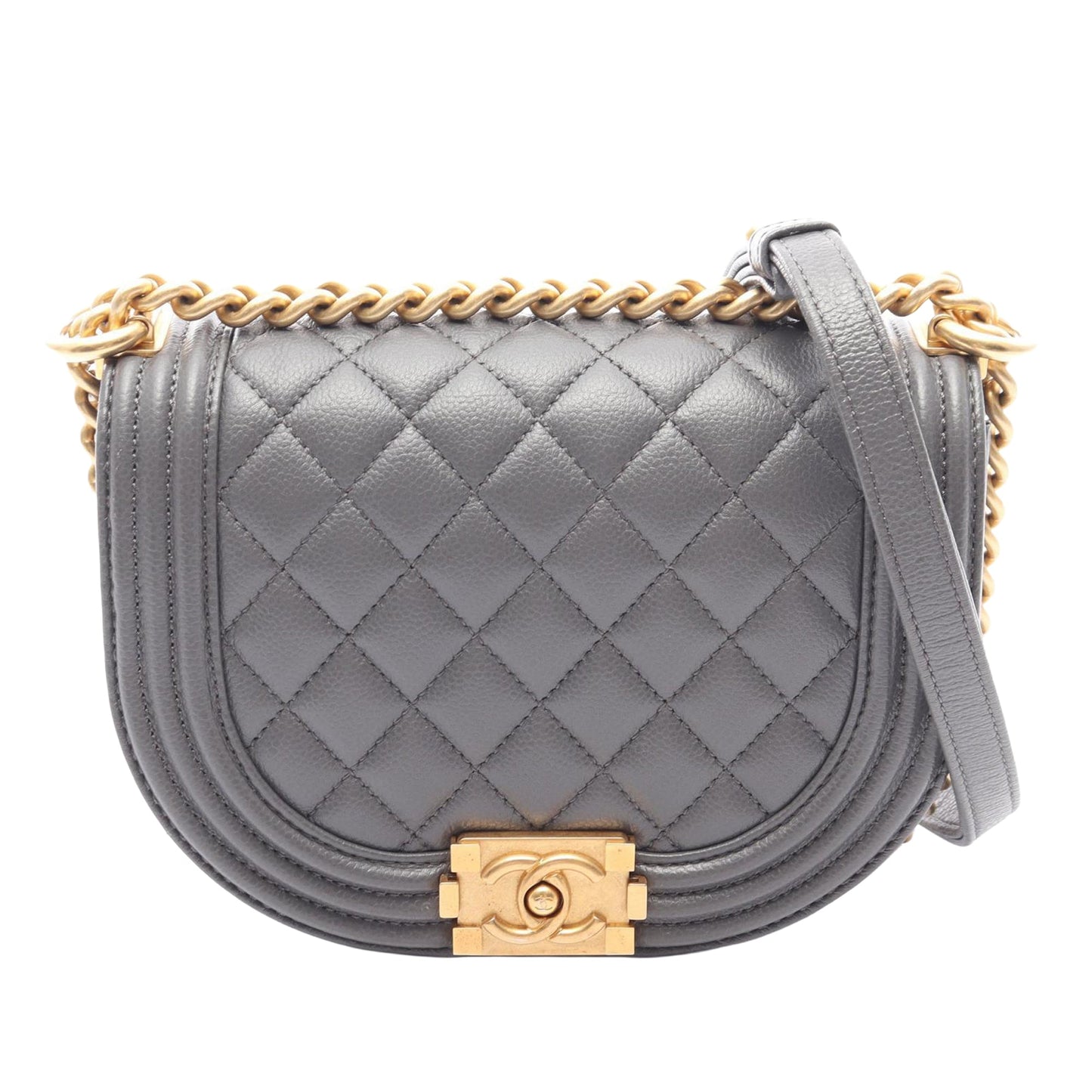 Chanel Small Quilted Caviar Boy Messenger Bag