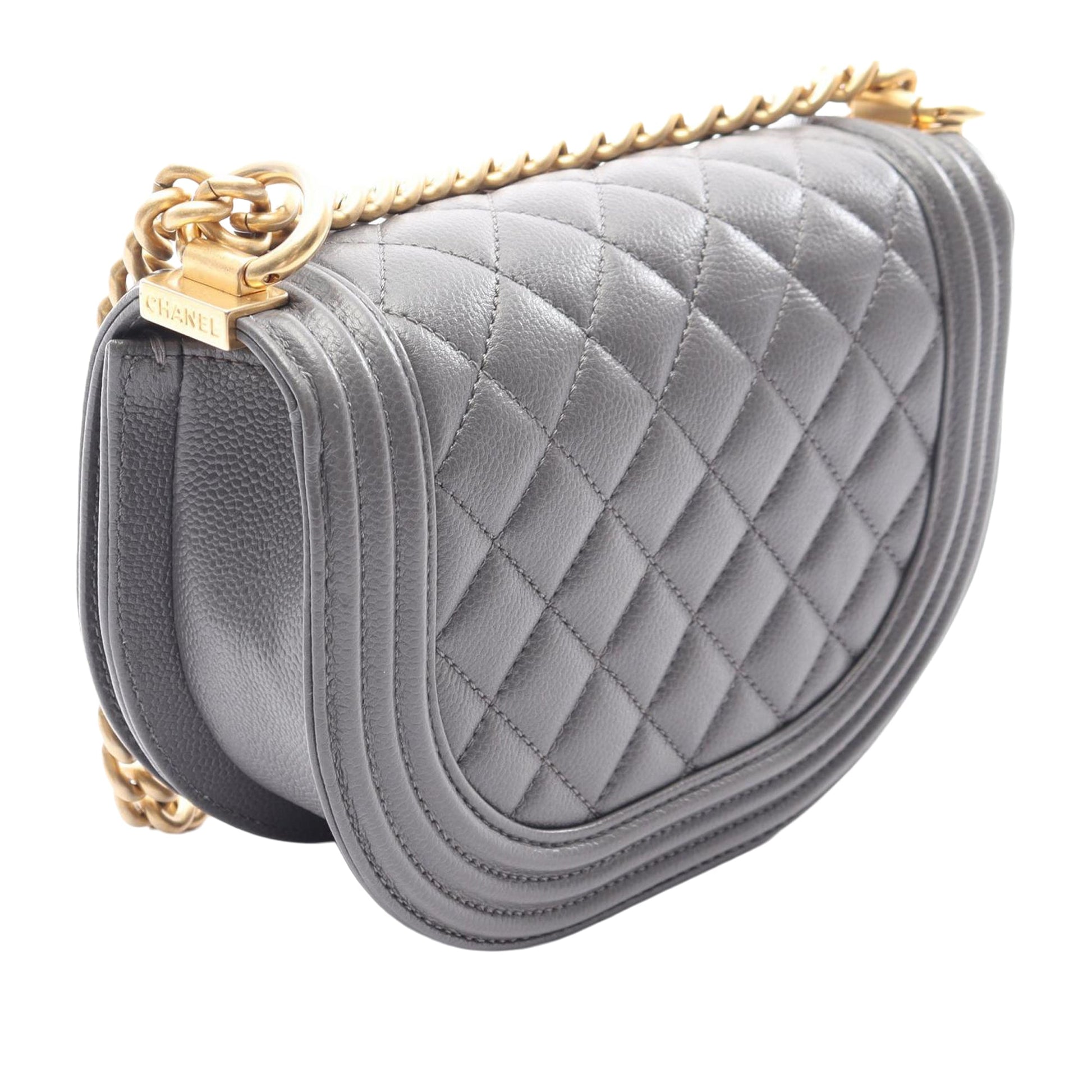 Chanel Small Quilted Caviar Boy Messenger Bag