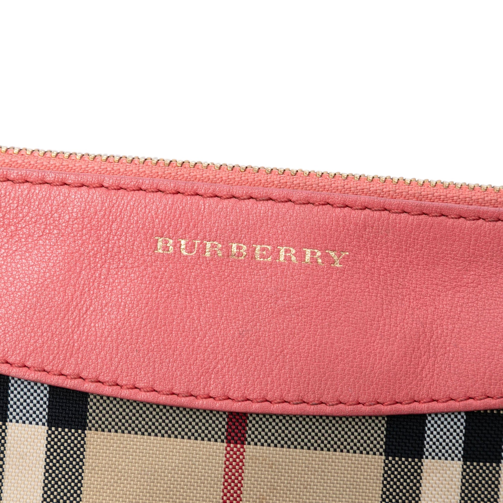 Burberry Haymarket Check Nylon Peyton Clutch