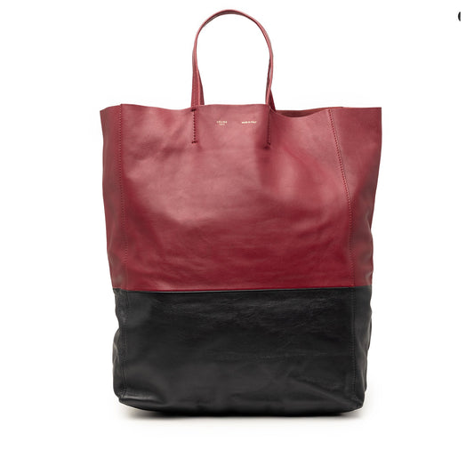 Celine Bicolor Lambskin Vertical Cabas Tote
