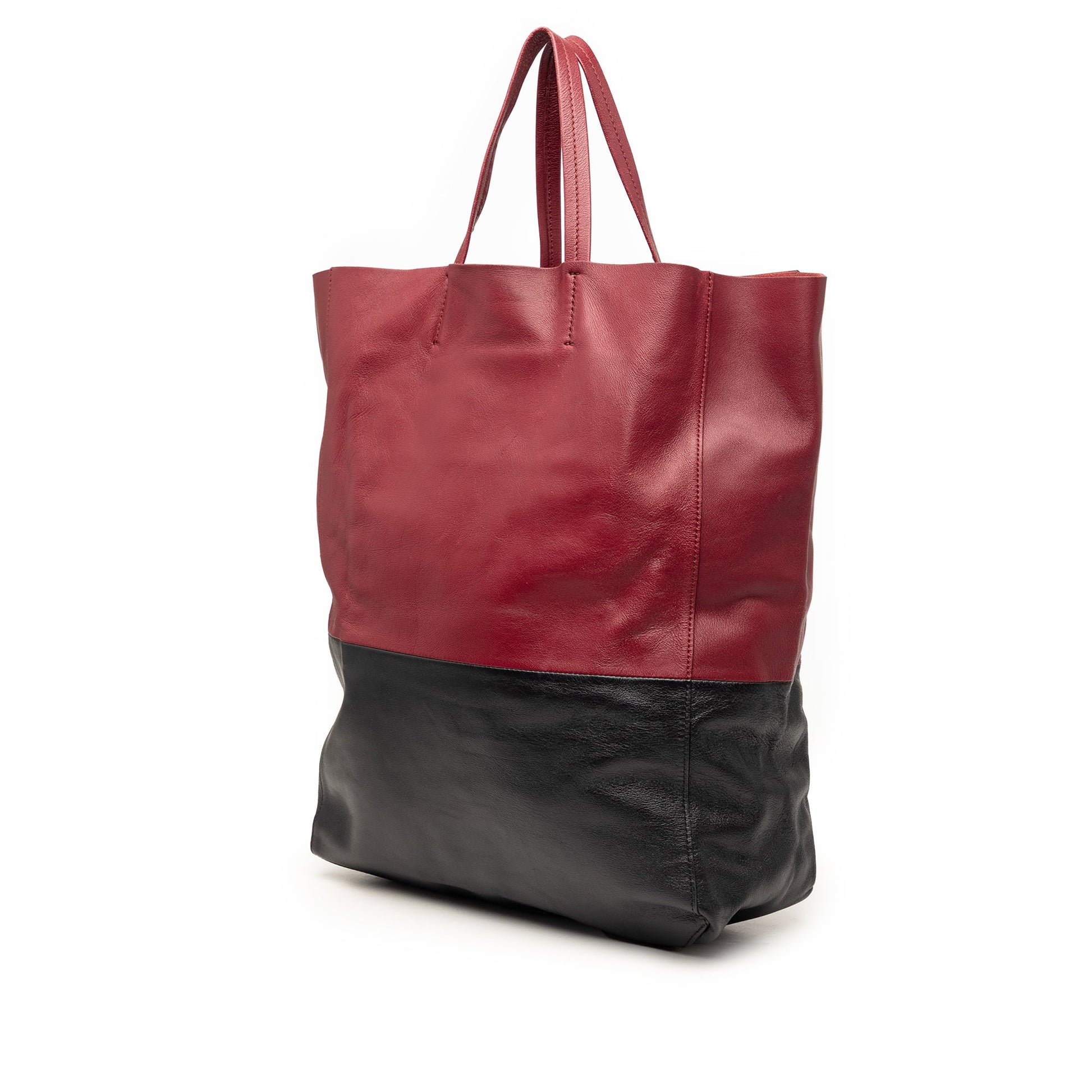 Celine Bicolor Lambskin Vertical Cabas Tote