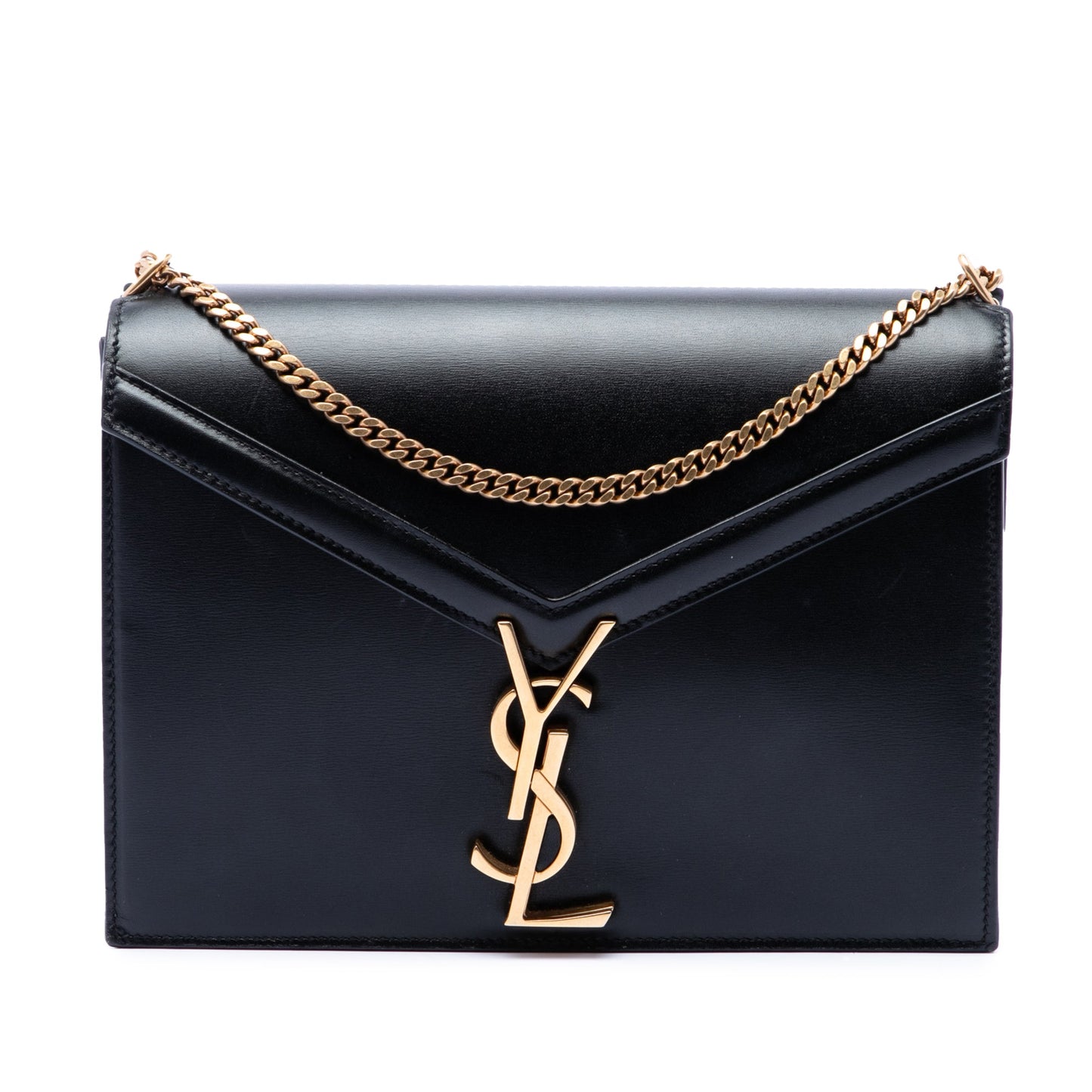 Saint Laurent Smooth Calfskin Monogram Cassandra Clasp Bag