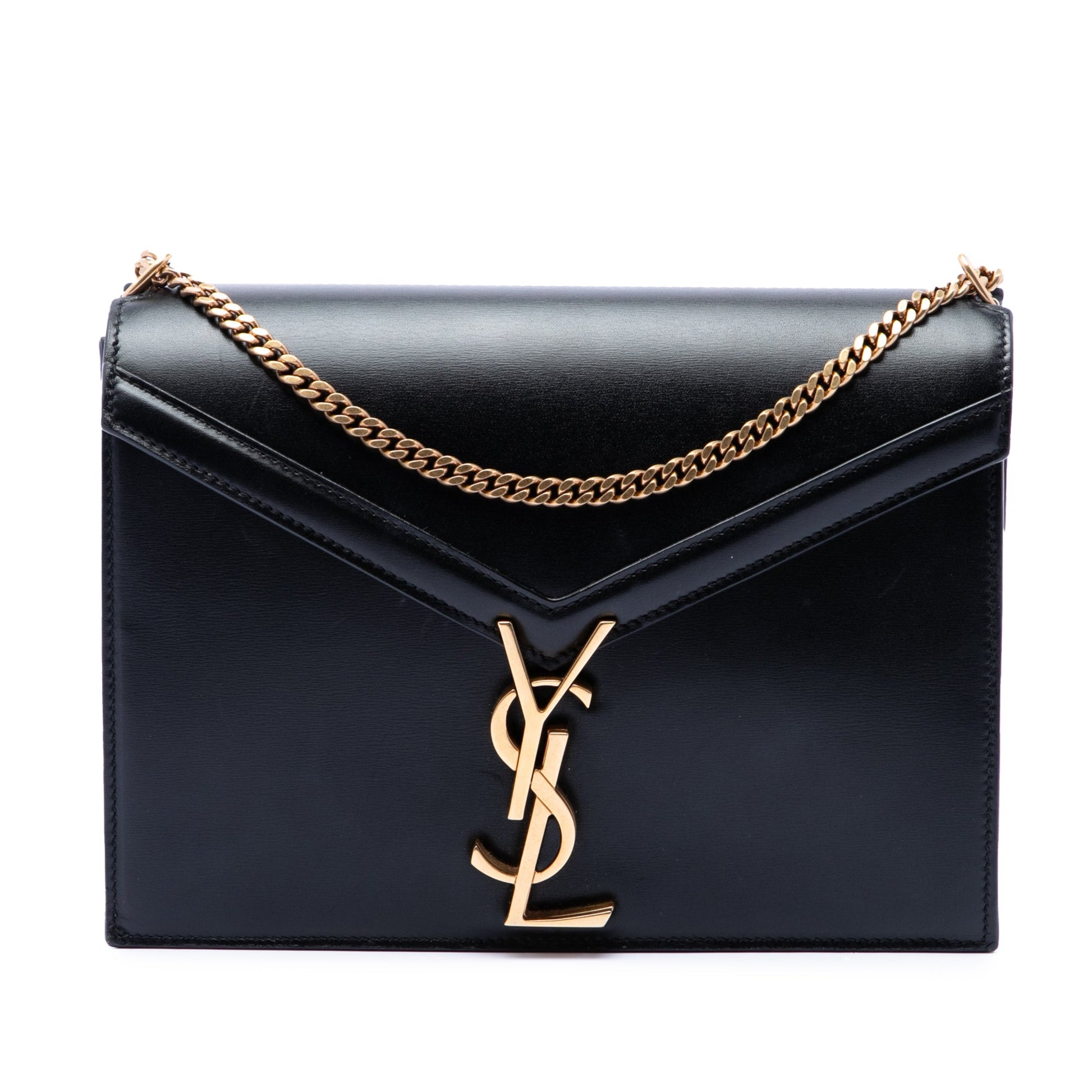 Saint Laurent Smooth Calfskin Monogram Cassandra Clasp Bag