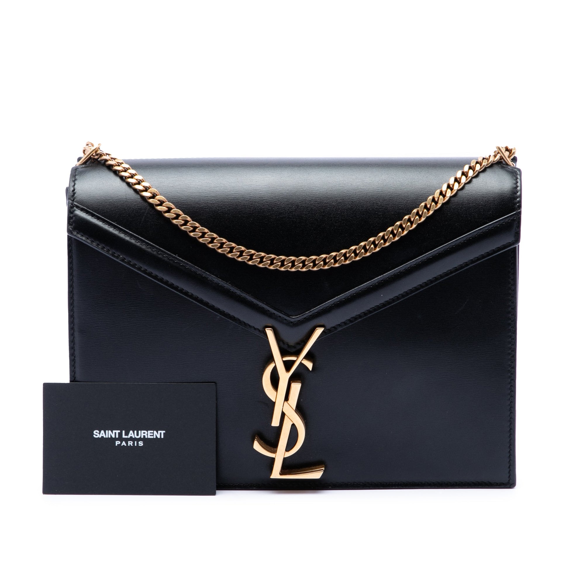 Saint Laurent Smooth Calfskin Monogram Cassandra Clasp Bag