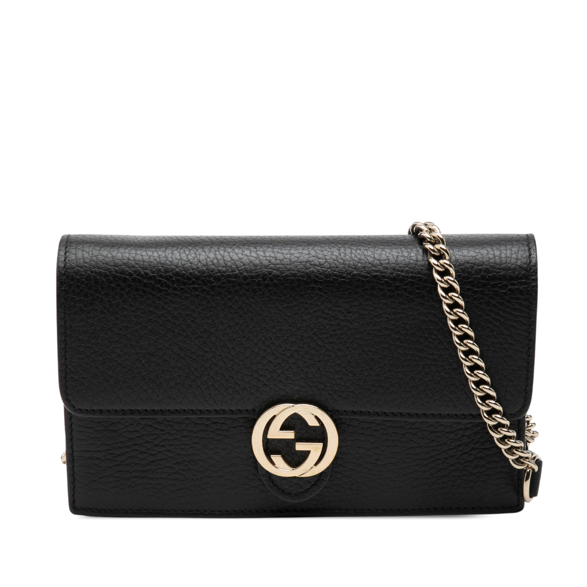 Gucci Dollar Calfskin Interlocking G Wallet on Chain