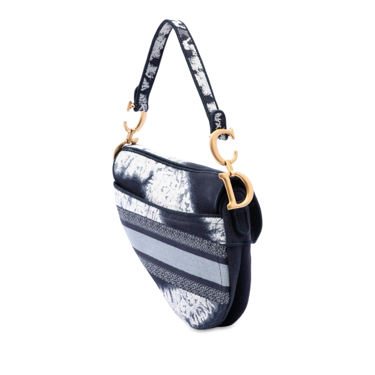 Dior Canvas Embroidered Tie Dye Saddle Bag