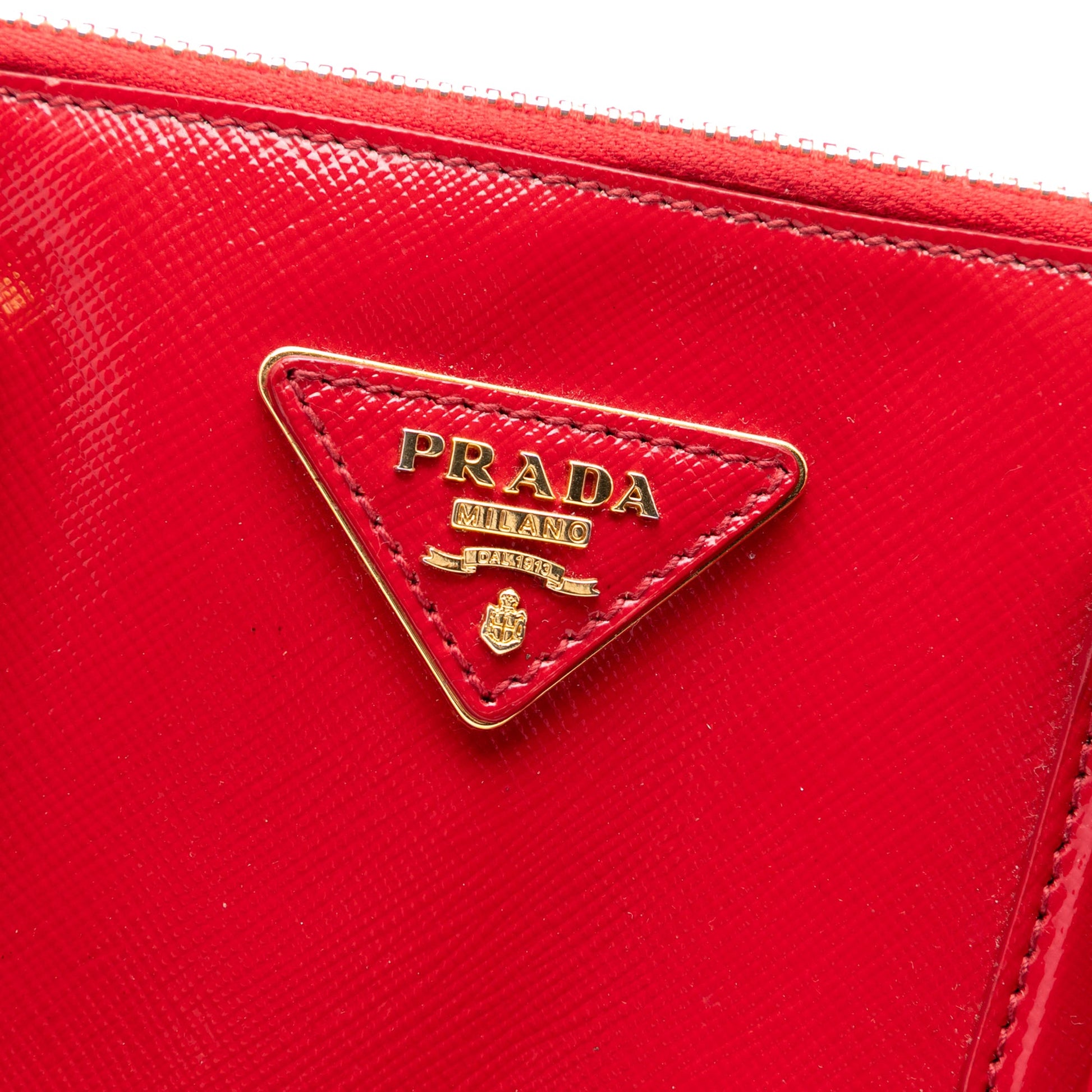 Prada Medium Saffiano Vernice Promenade Satchel