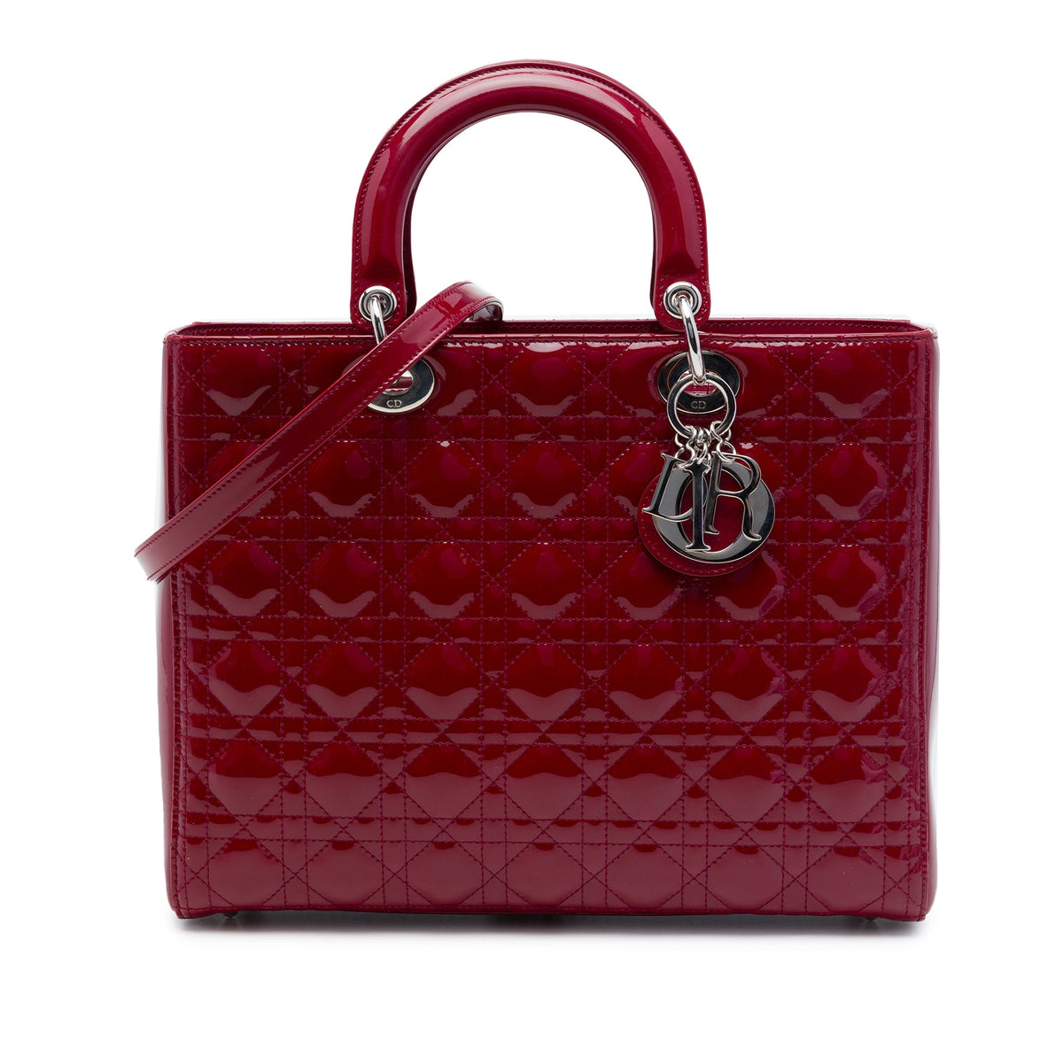 Dior Large Patent Cannage Lady Dior
