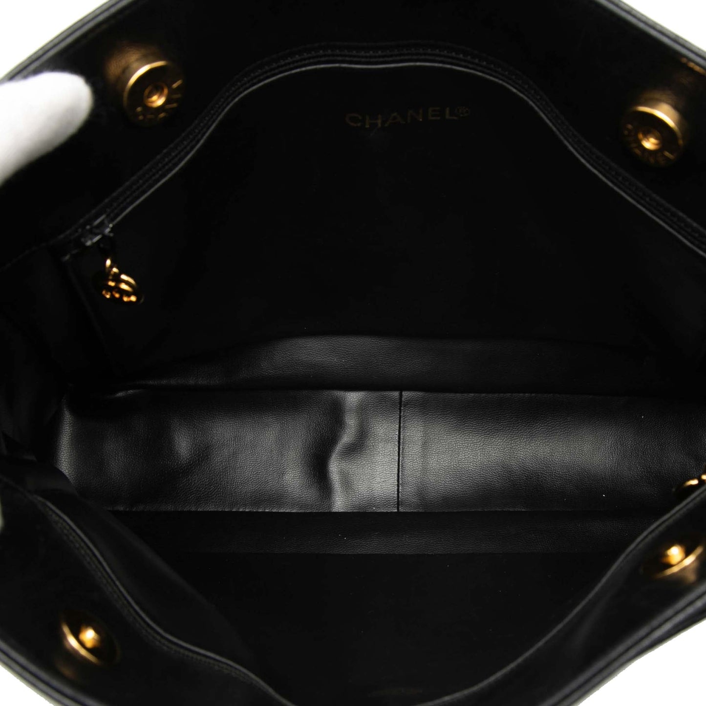 Chanel Lambskin CC Studded Logo Tote