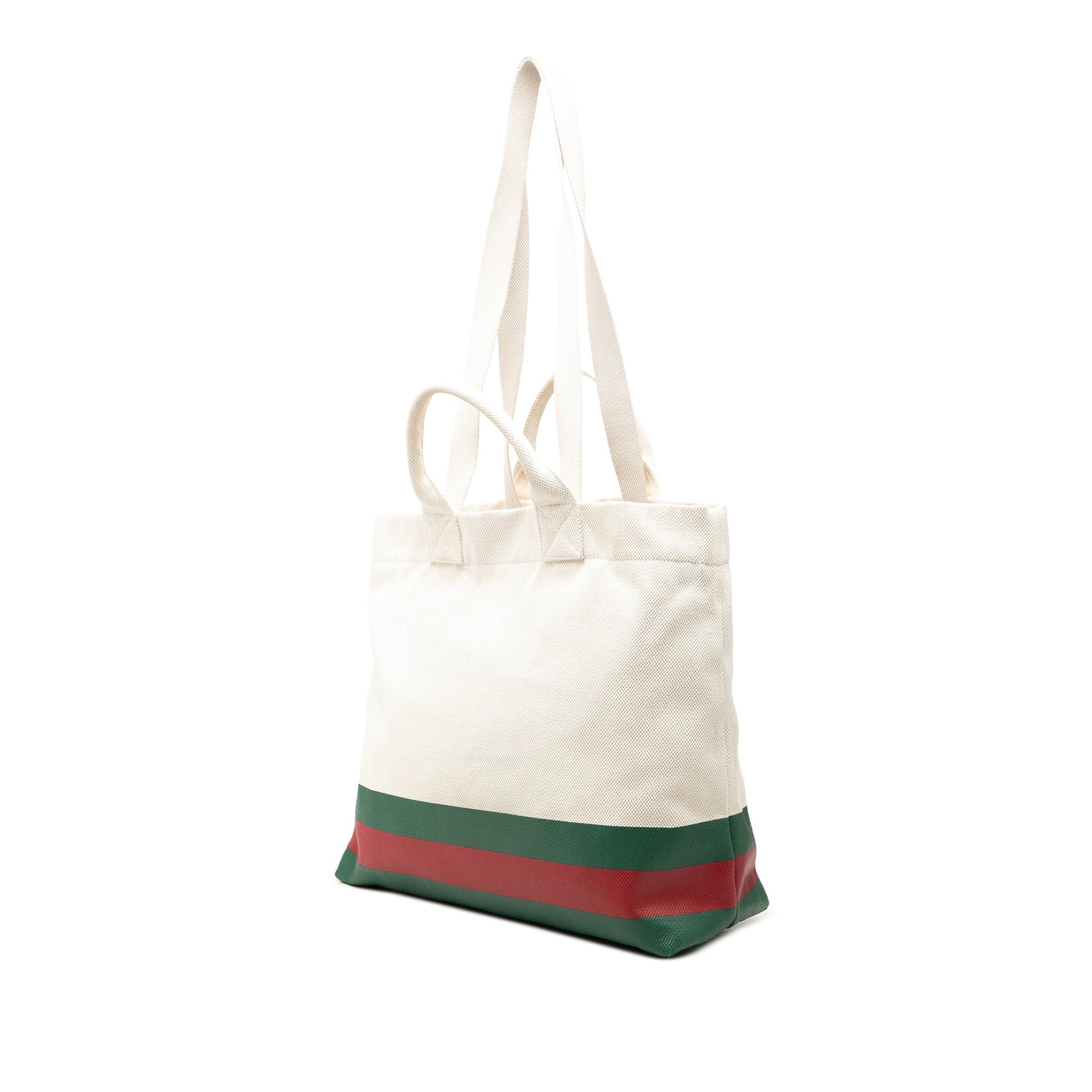 Gucci Canvas Web Embossed Logo Tote