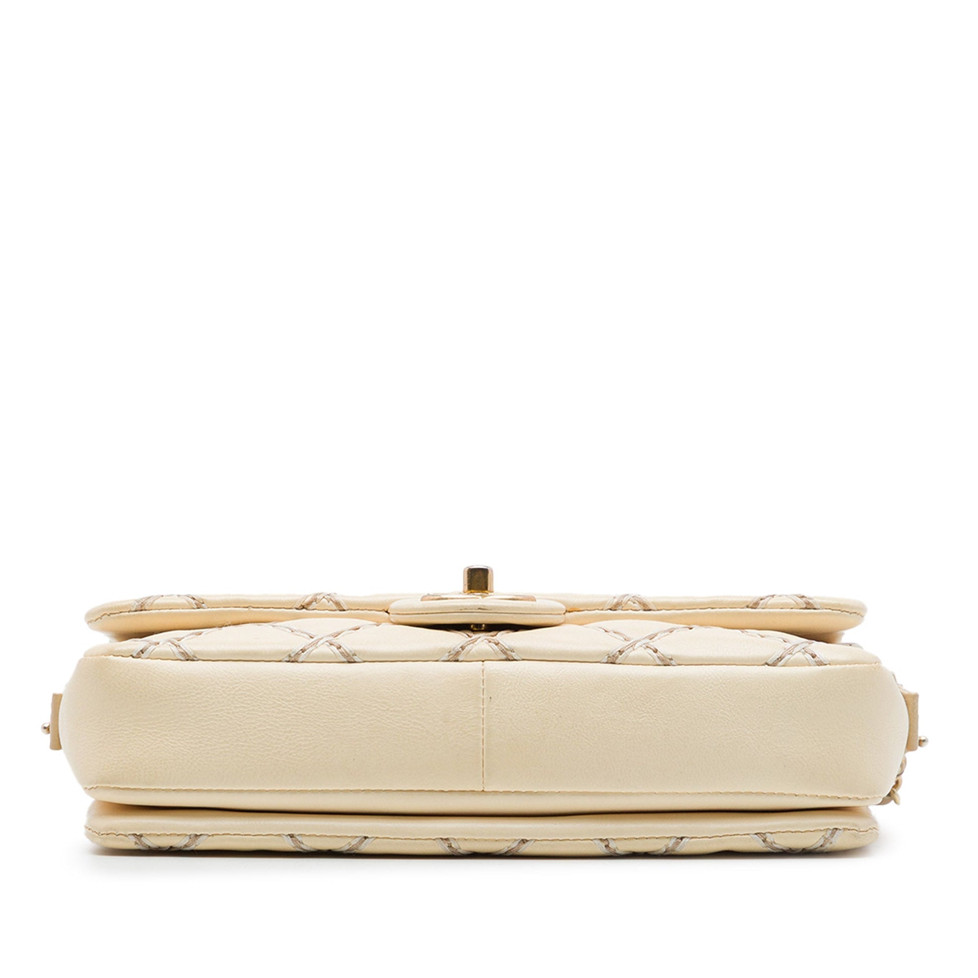 Chanel CC Quilted Calfskin Wild Stitch Flap