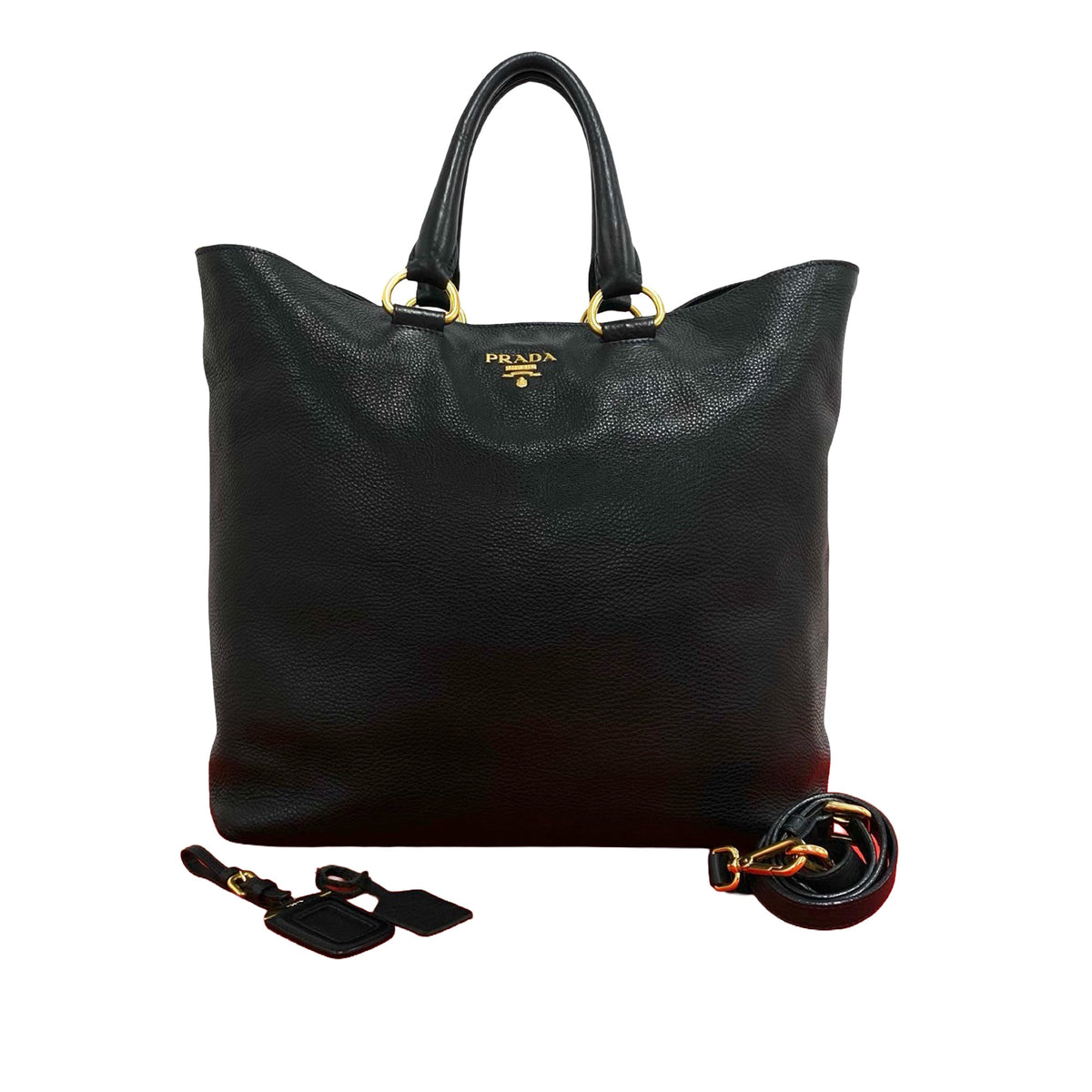 Prada Vitello Daino Open Convertible Tote