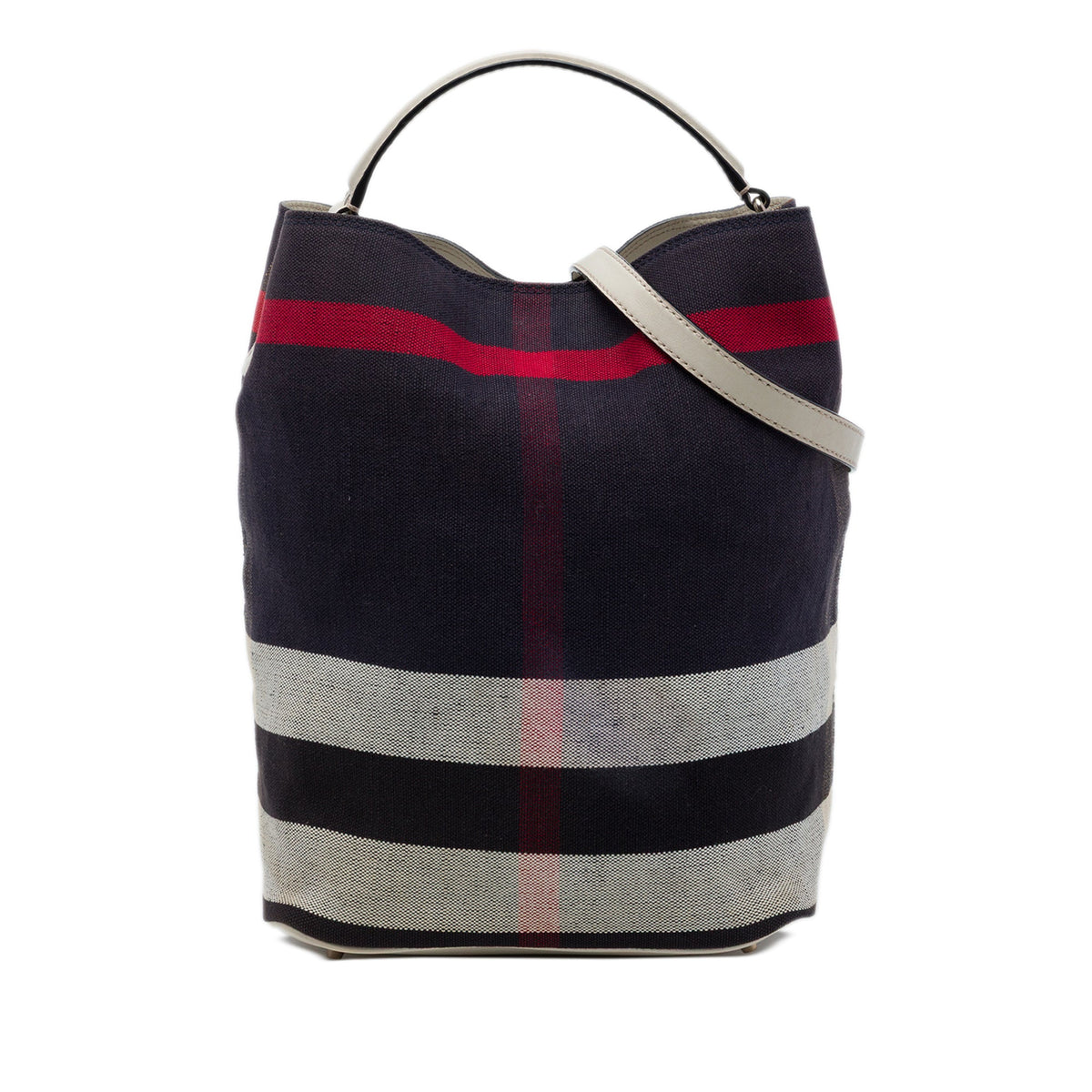 Burberry Medium Mega Check Canvas Ashby Bucket Bag