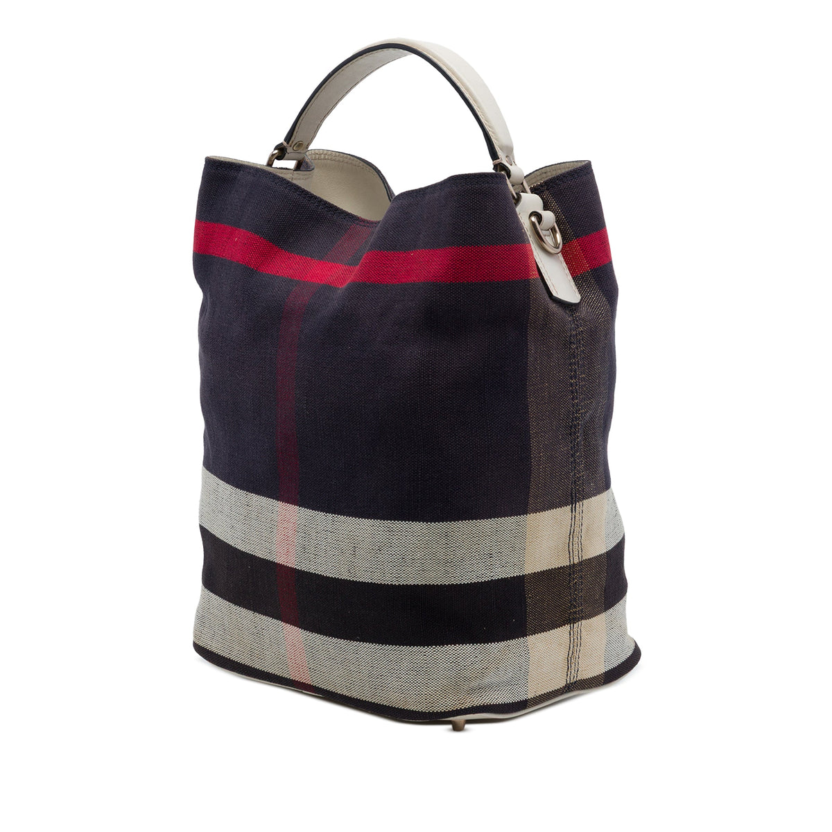 Burberry Medium Mega Check Canvas Ashby Bucket Bag