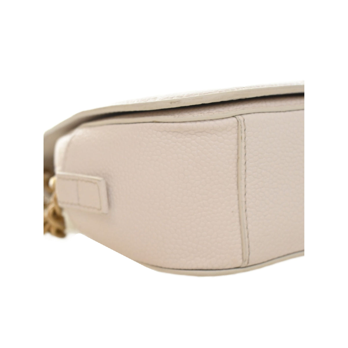 Chanel CC Quilted Caviar Turnlock Full Flap — White