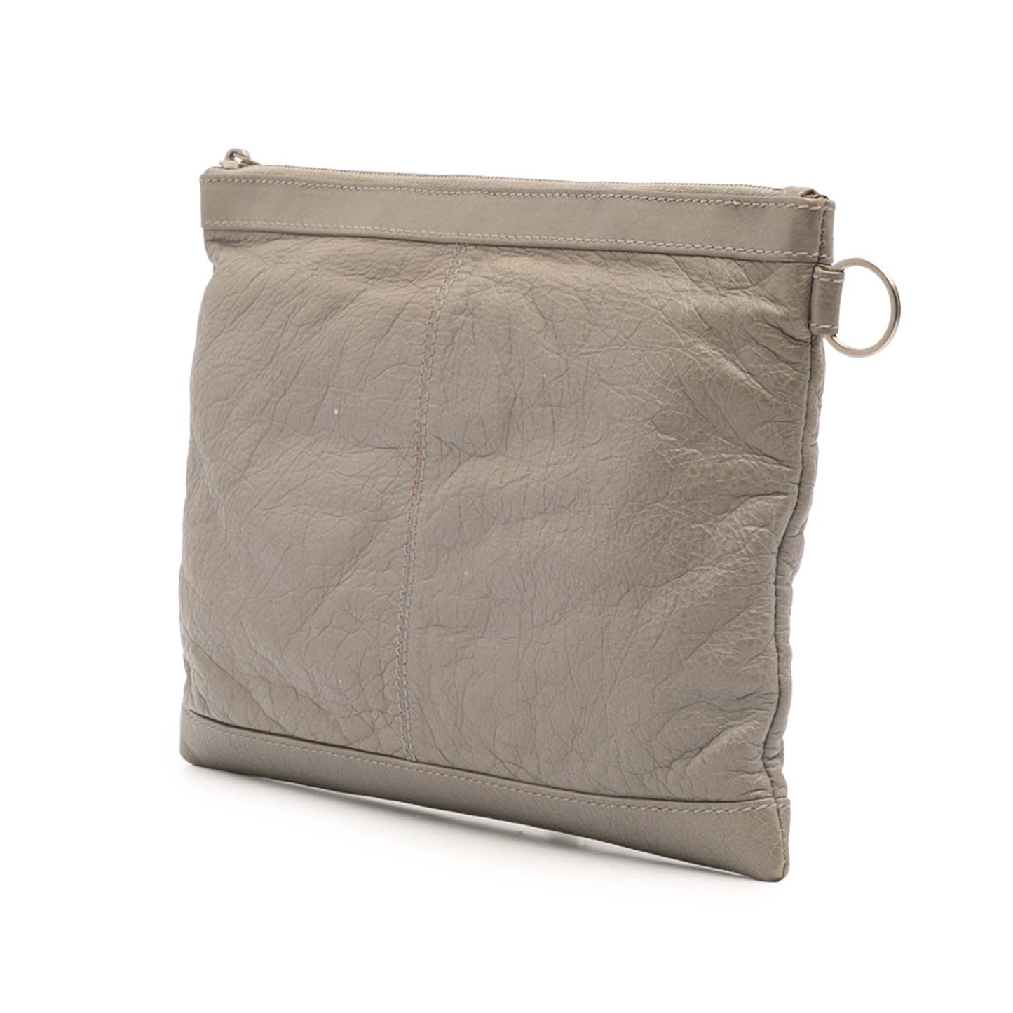 Balenciaga Lambskin Motocross Classic Clip M Clutch