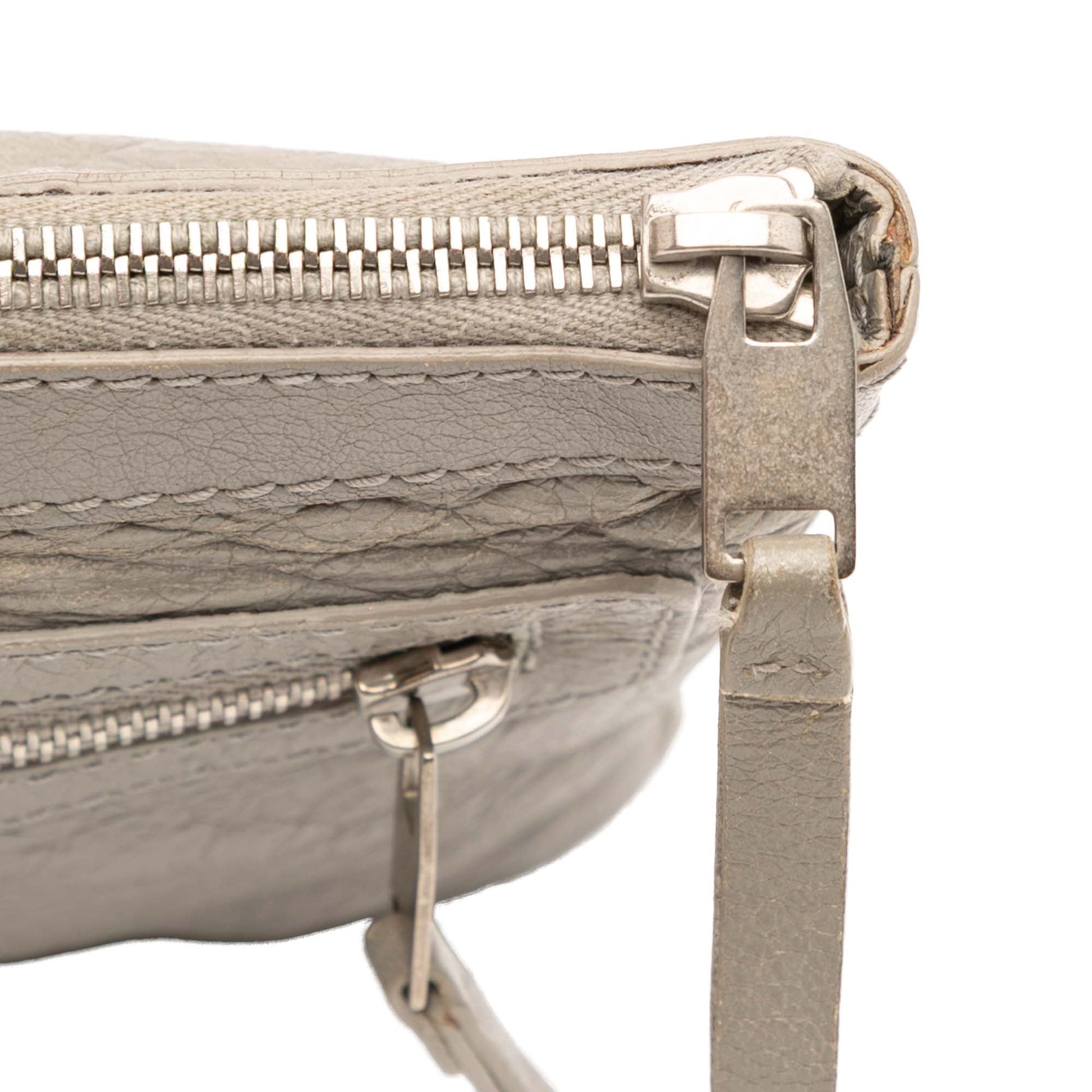 Balenciaga Lambskin Motocross Classic Clip M Clutch