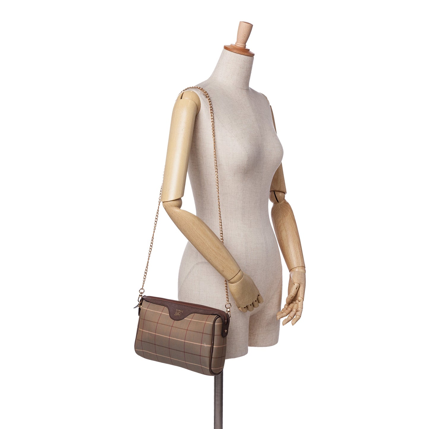 Burberry Vintage Check Canvas Satchel