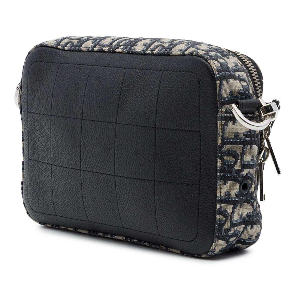 Dior Mini Oblique Canvas Safari Crossbody — Blue