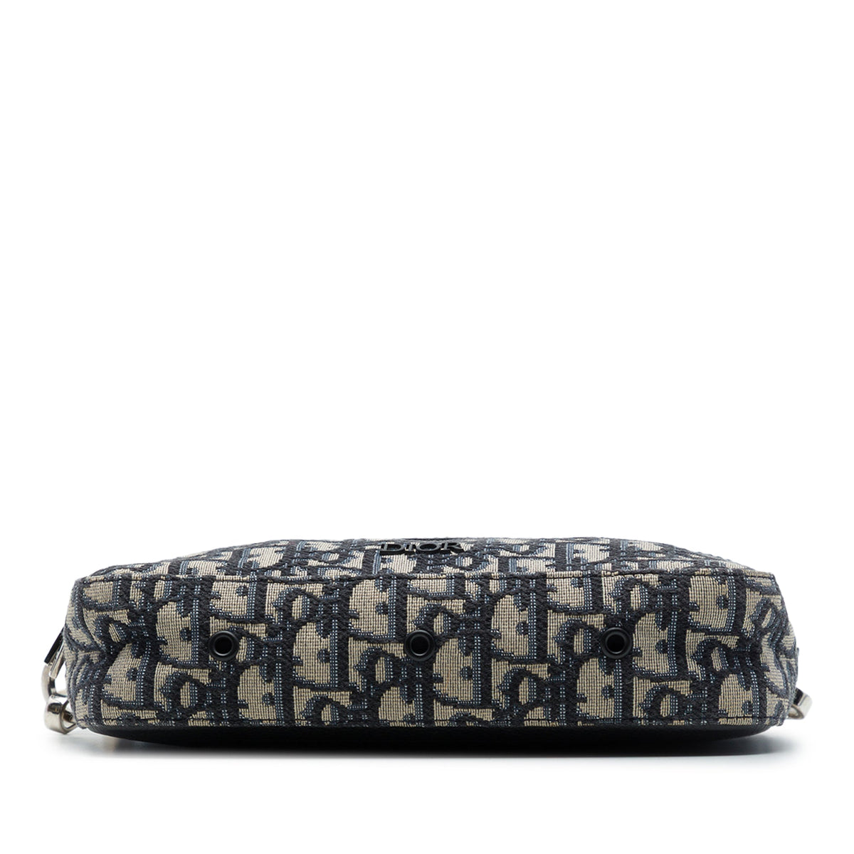 Dior Mini Oblique Canvas Safari Crossbody — Blue