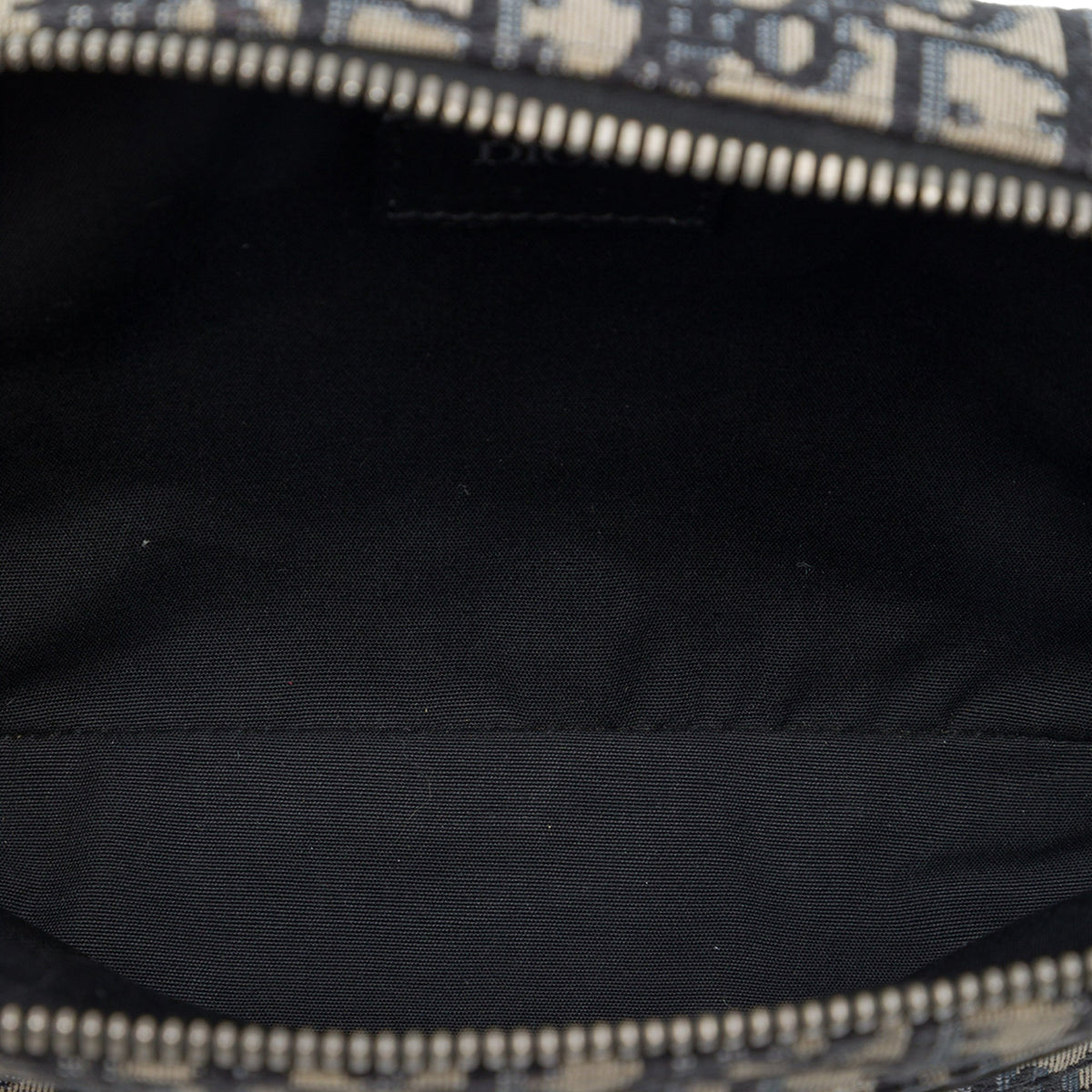 Dior Mini Oblique Canvas Safari Crossbody — Blue