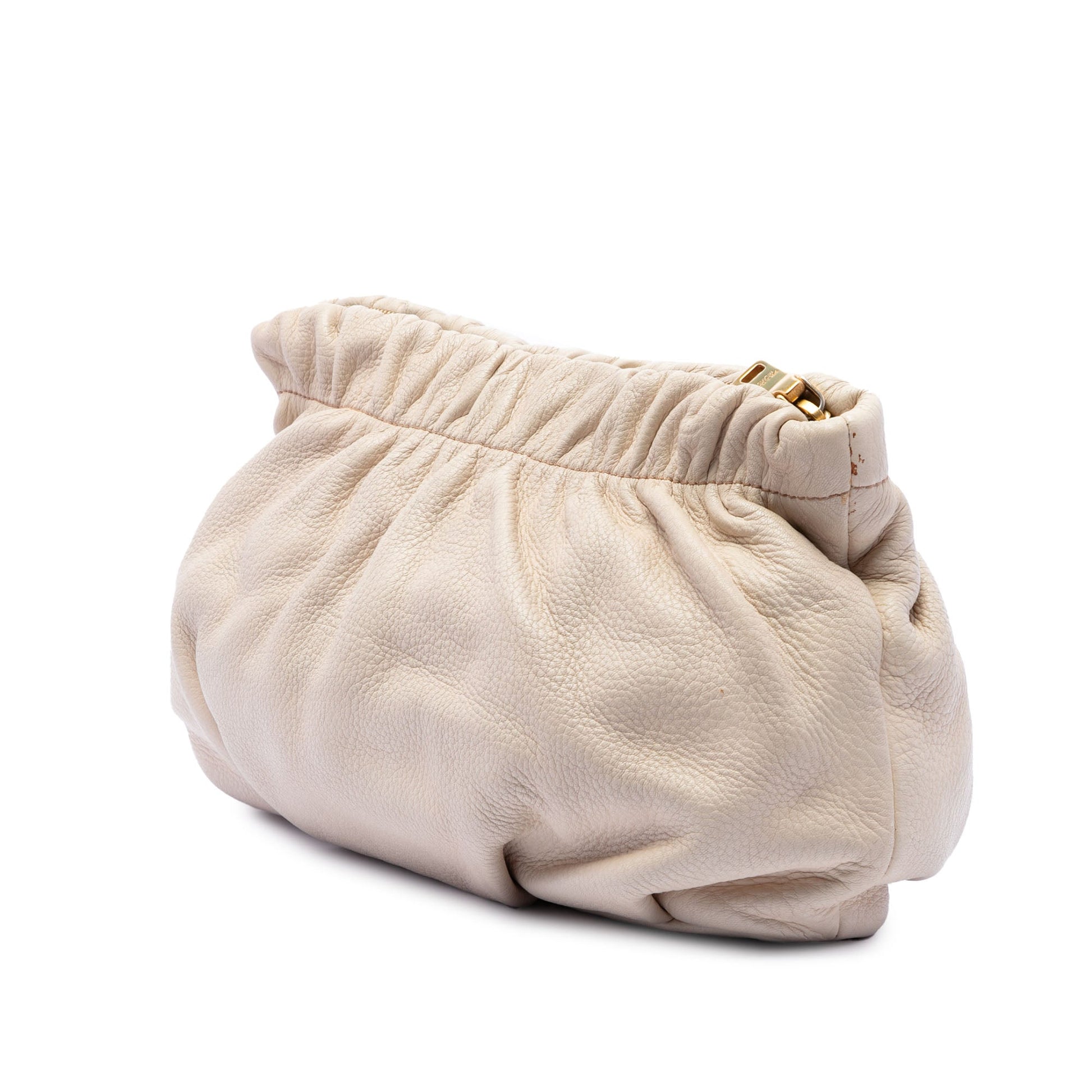 Prada Vitello Daino Ruched Clutch