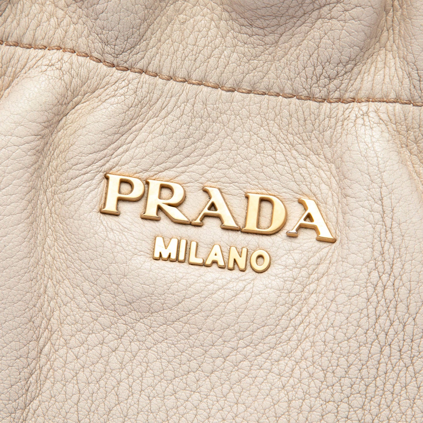Prada Vitello Daino Ruched Clutch