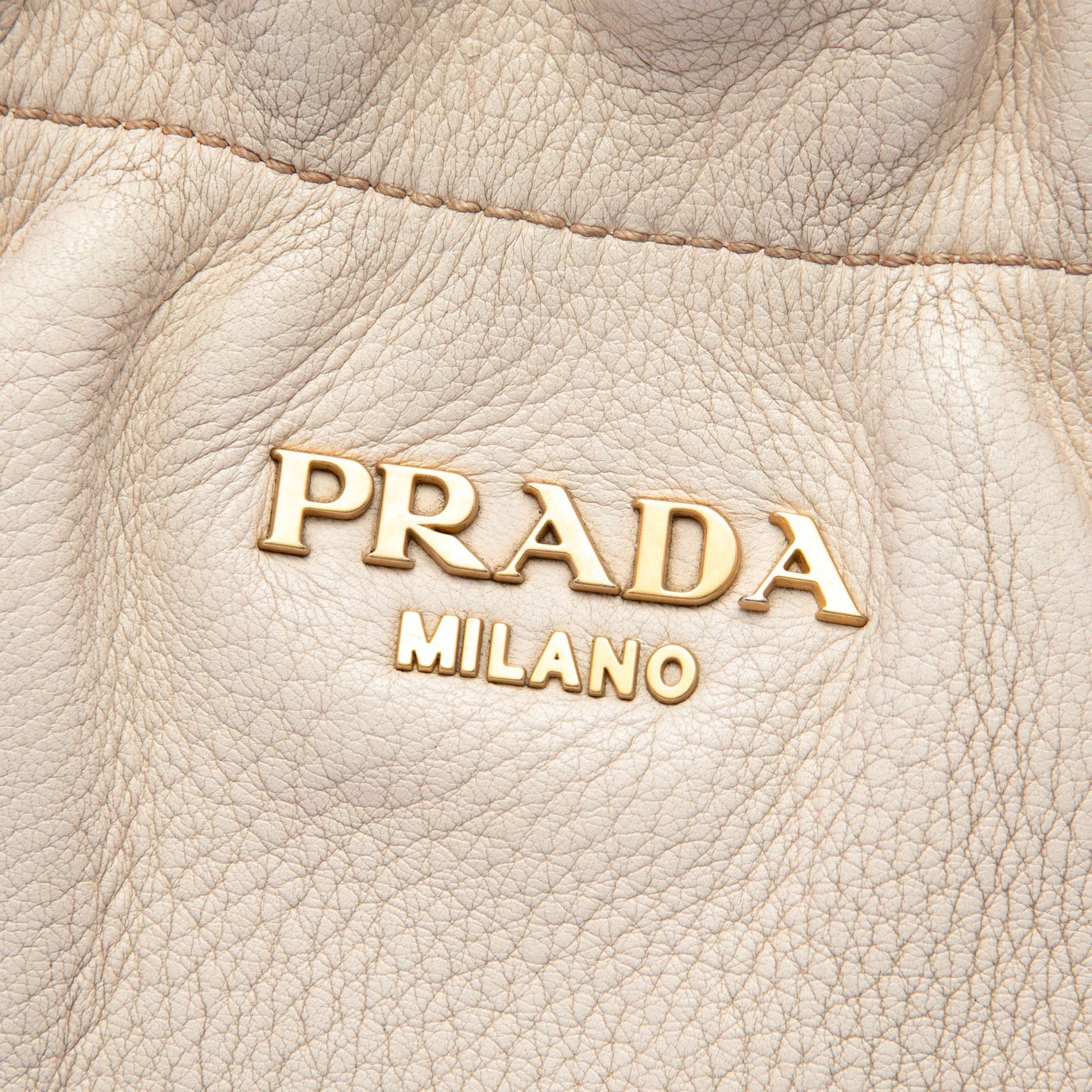 Prada Vitello Daino Ruched Clutch