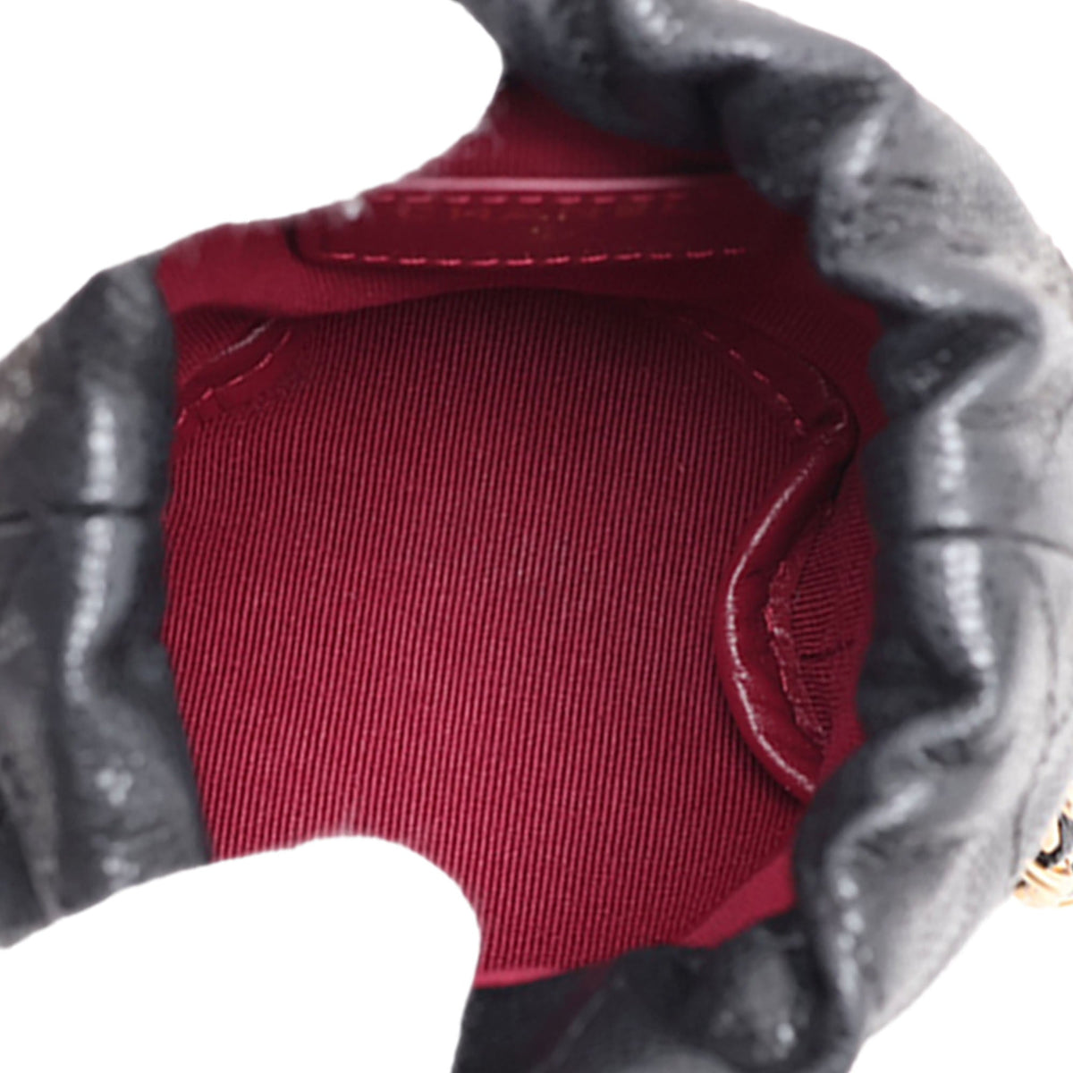 Chanel Micro CC Quilted Calfskin Drawstring Bucket Bag — Black