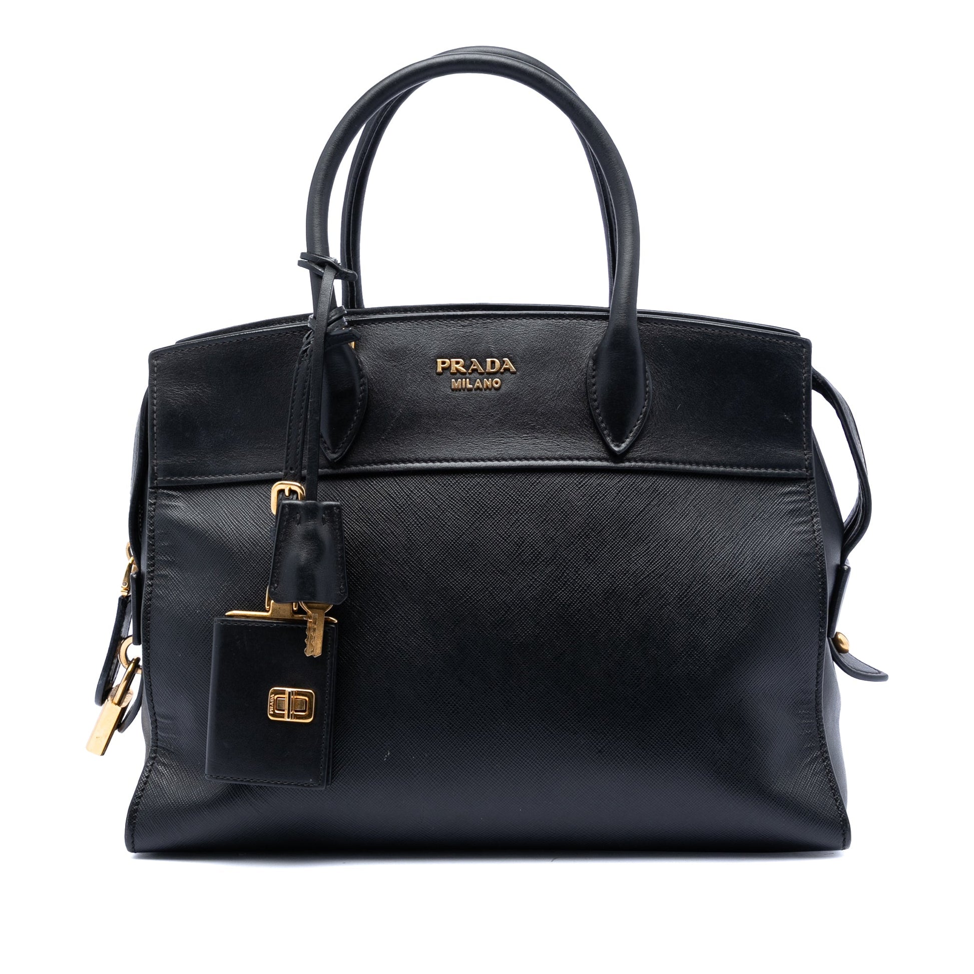 Prada Saffiano and City Calf Esplanade Satchel