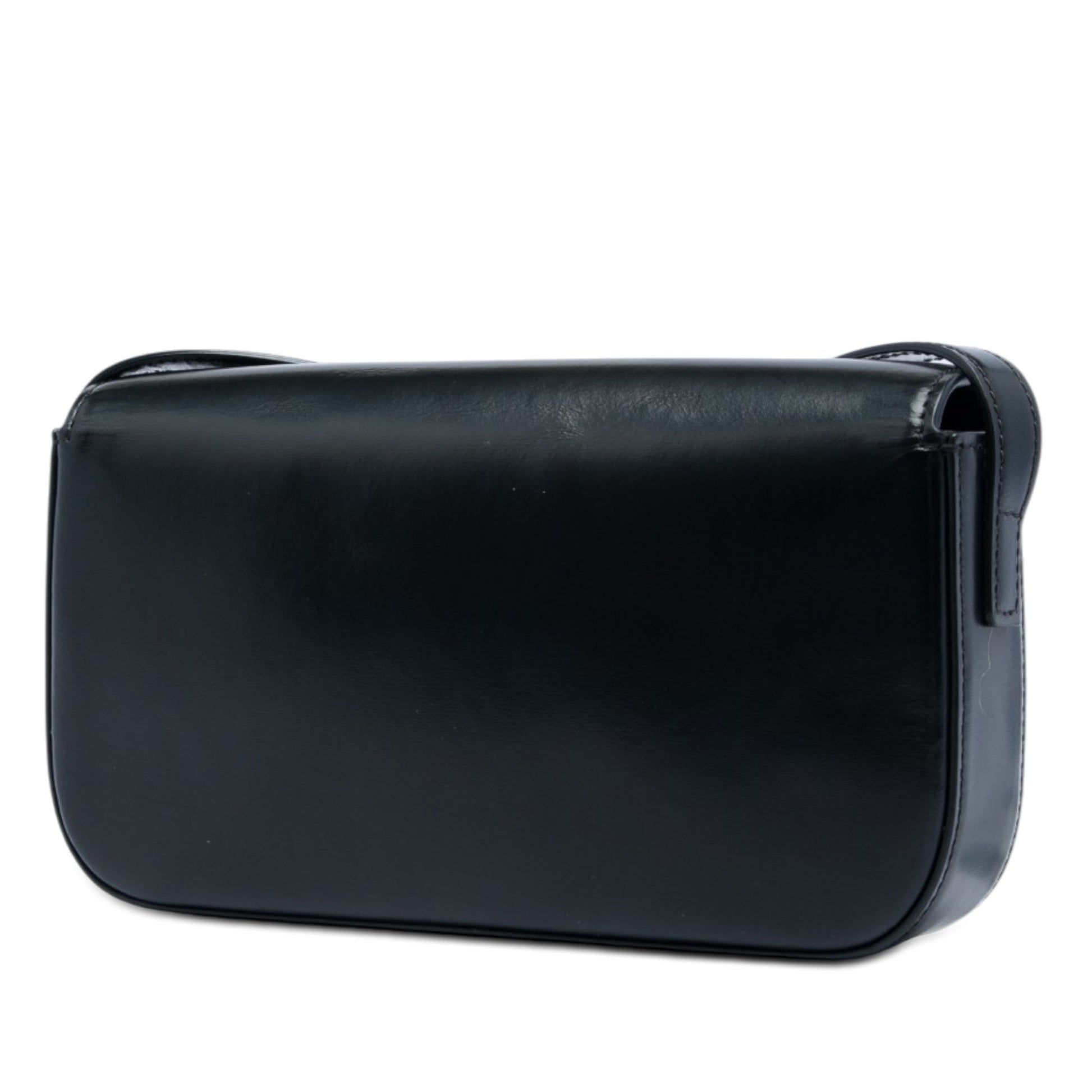 Celine Shiny Calfskin Triomphe Claude Shoulder Bag