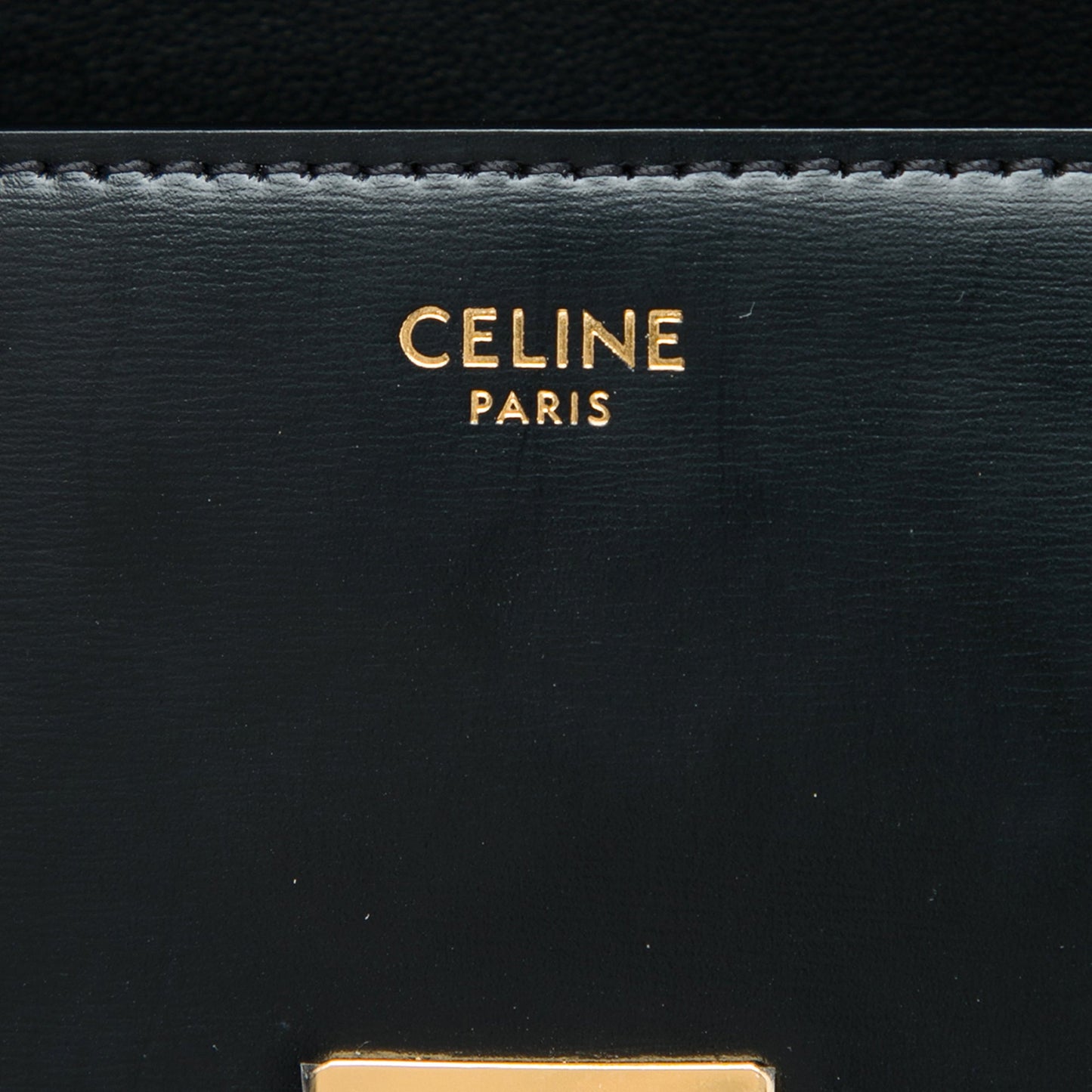 Celine Shiny Calfskin Triomphe Claude Shoulder Bag