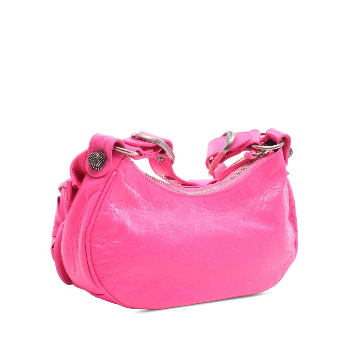 Balenciaga XS Le Cagole Ribbon Shoulder Bag — Pink