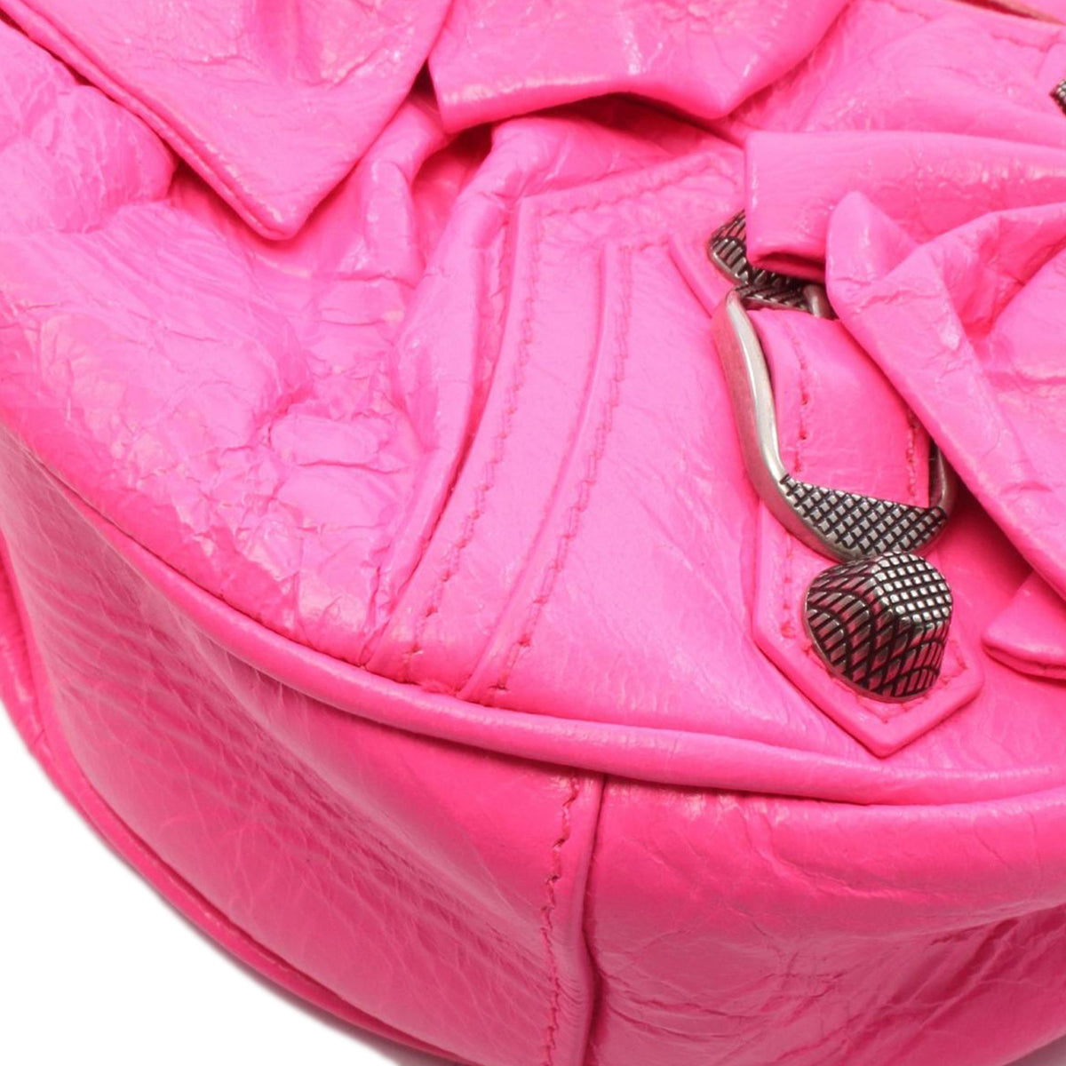 Balenciaga XS Le Cagole Ribbon Shoulder Bag — Pink