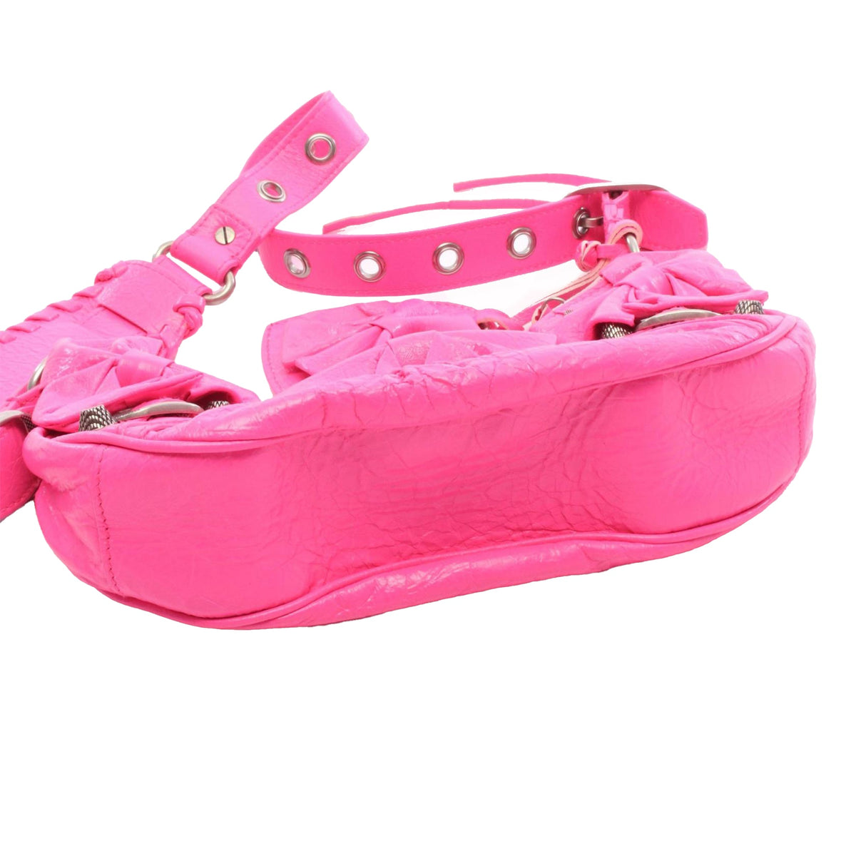 Balenciaga XS Le Cagole Ribbon Shoulder Bag — Pink