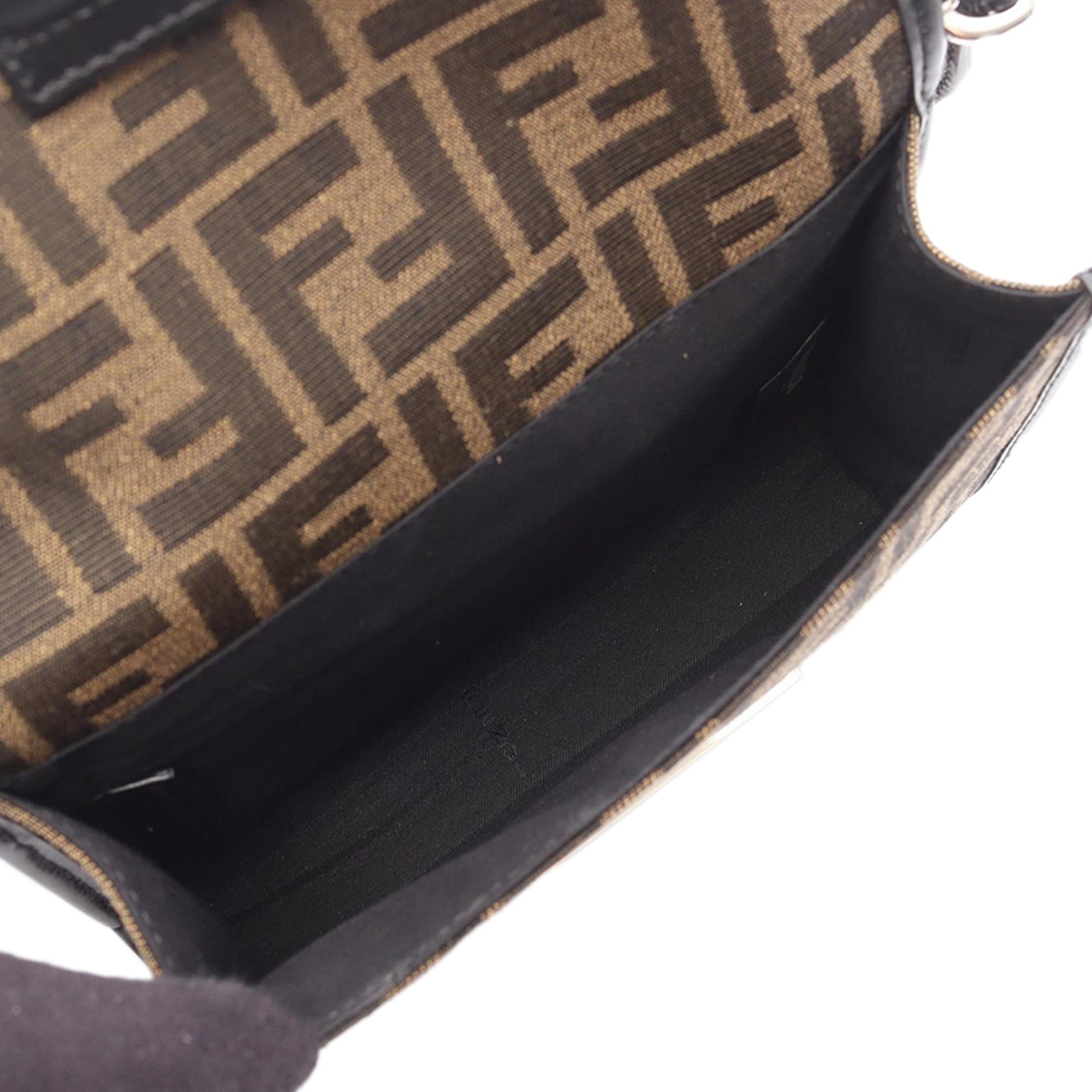 Fendi Zucca Canvas Double Baguette Crossbody