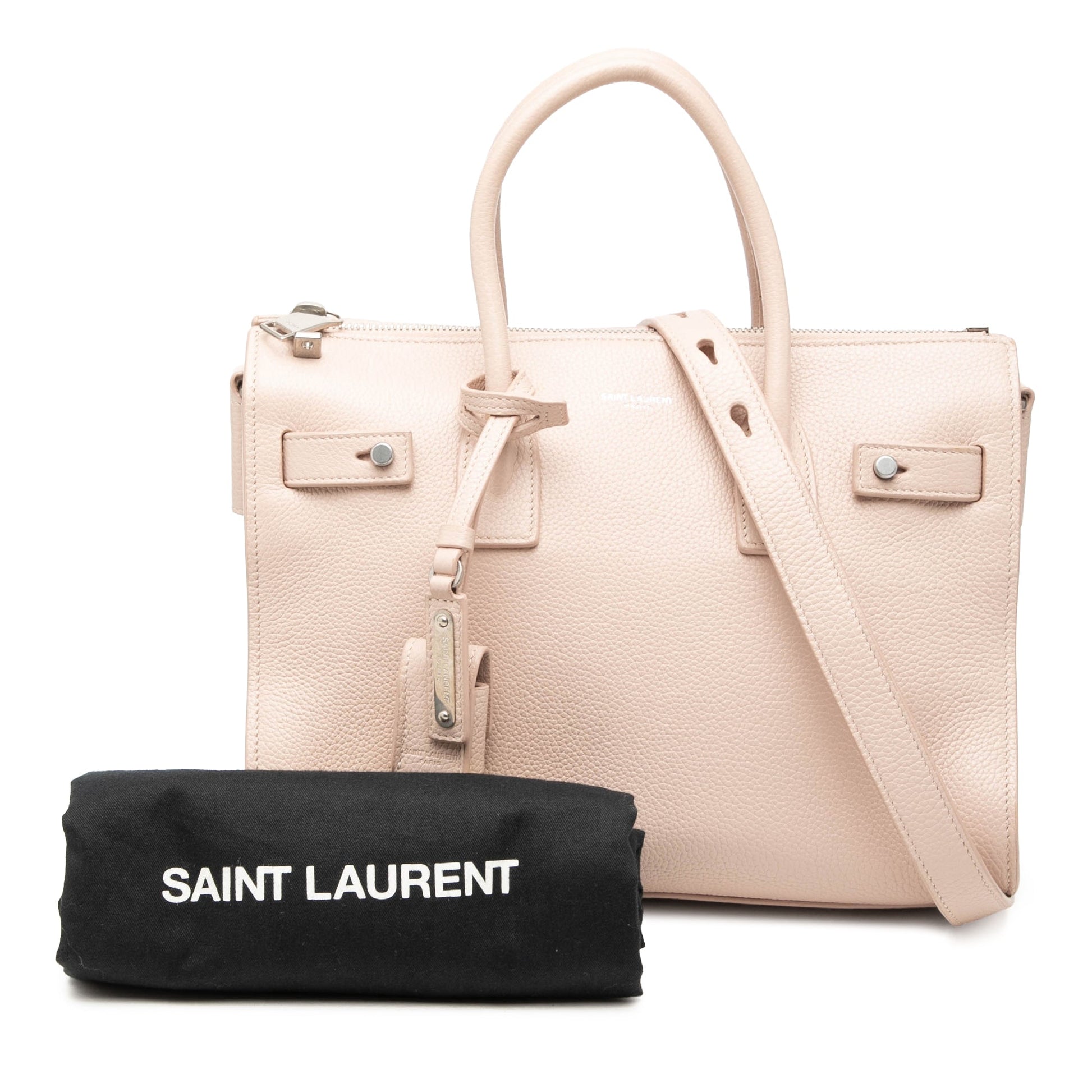 Saint Laurent Baby Grained Calfskin Sac De Jour Satchel