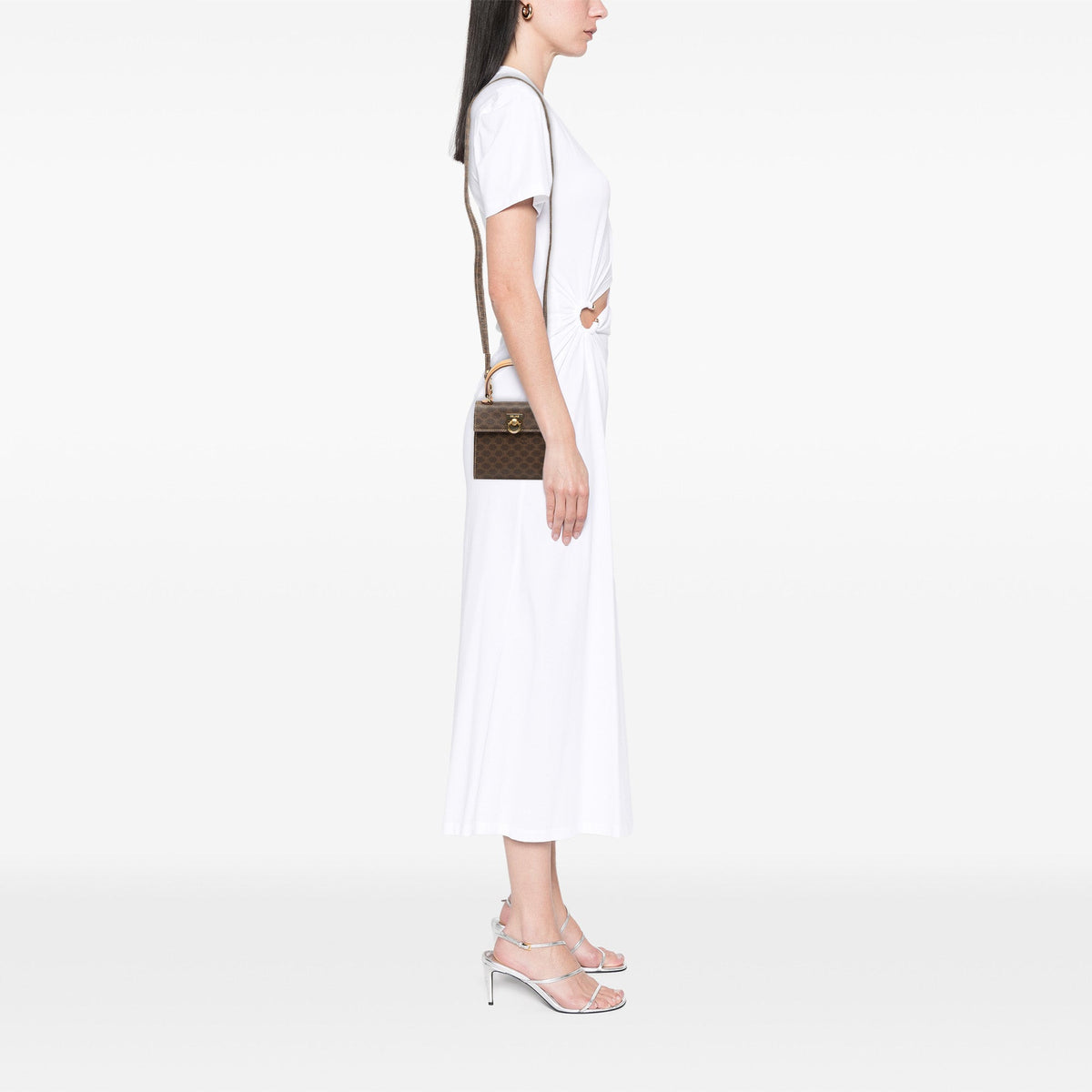 Celine Mini Macadam Coated Canvas Top Handle Bag