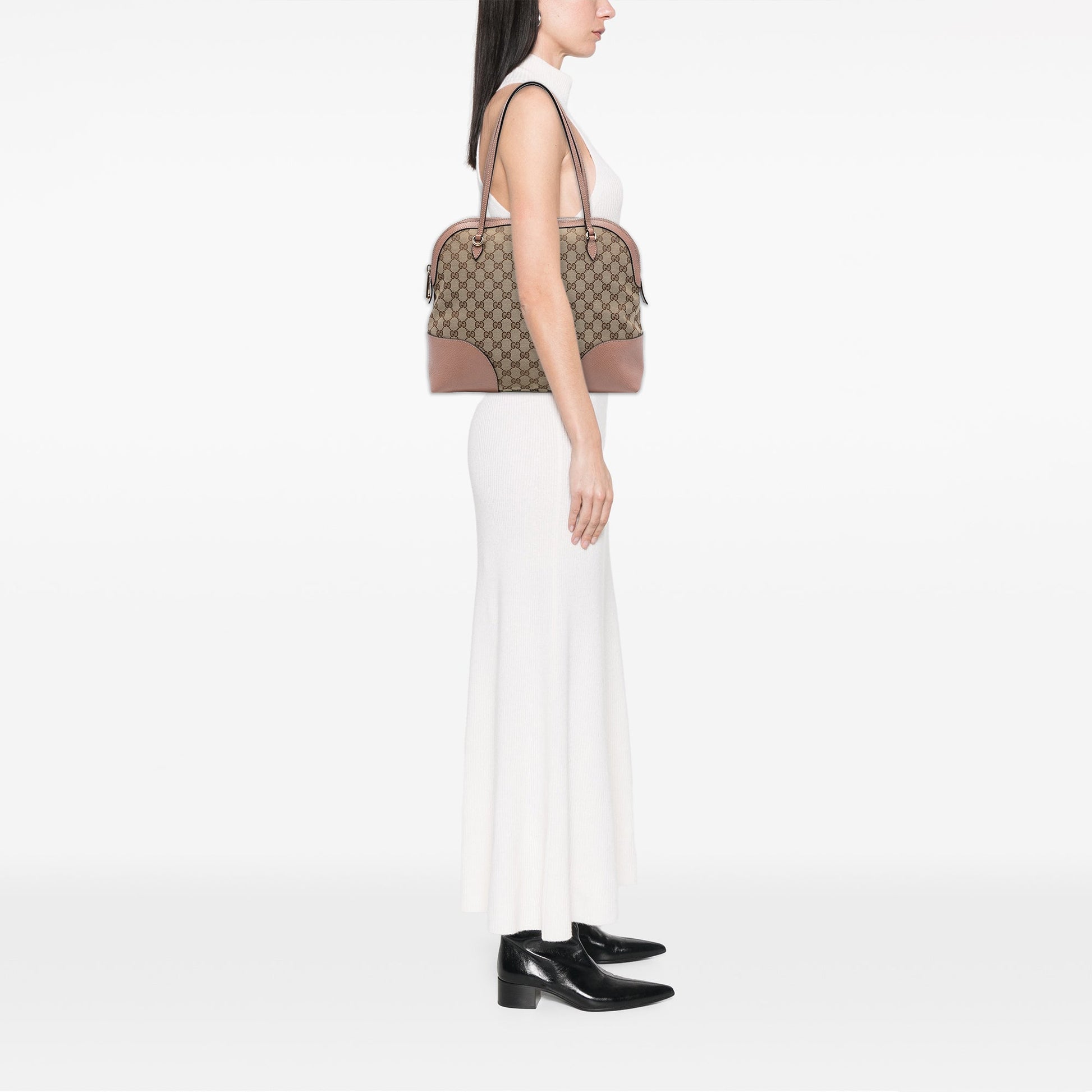 Gucci Medium GG Canvas Bree Dome Tote
