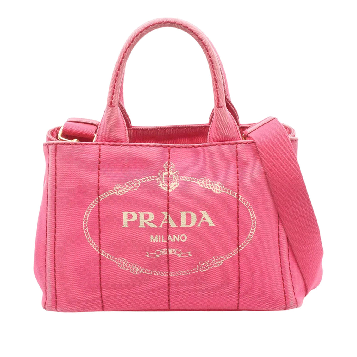 Prada Mini Canapa Logo Tote